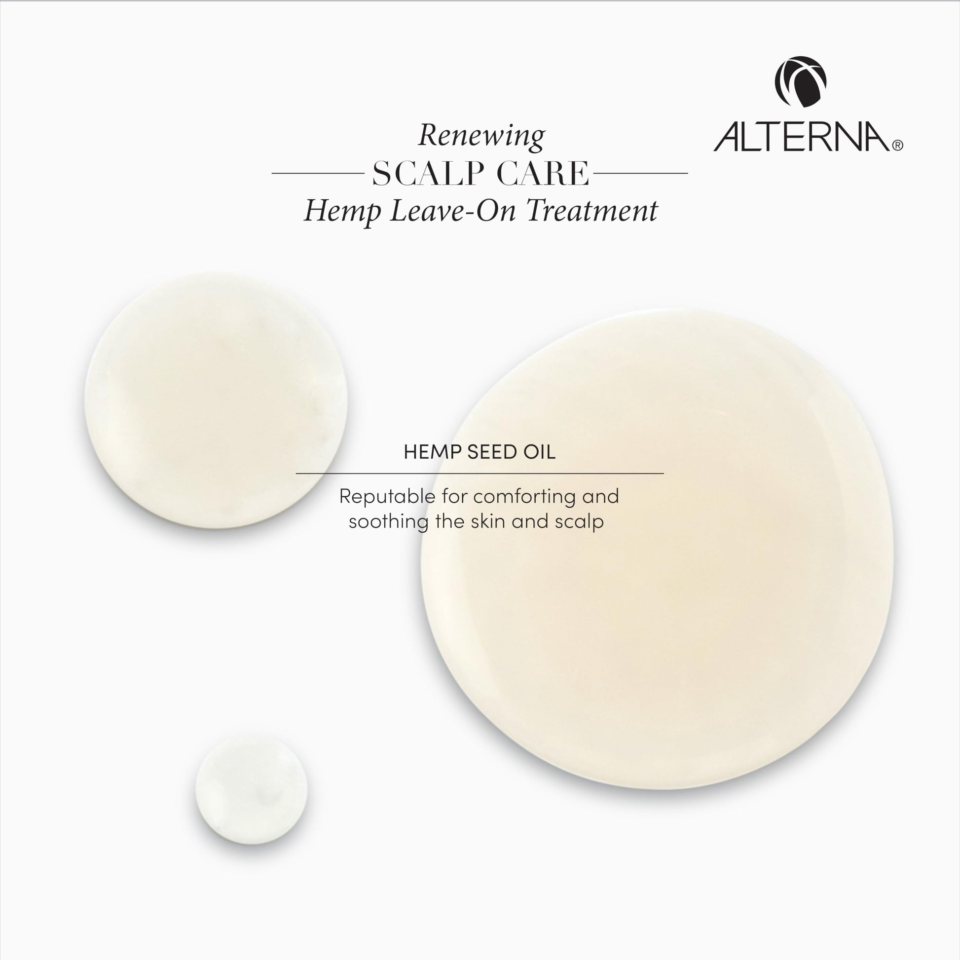 White Smoke Alterna Haircare Renewing Scalp Care Hemp Leave On Vegan Hair and Scalp Treatment, 2.5 Fl Oz Lightweight and Fast Absorbing to Moisturize, Soothe and Calm Scalp