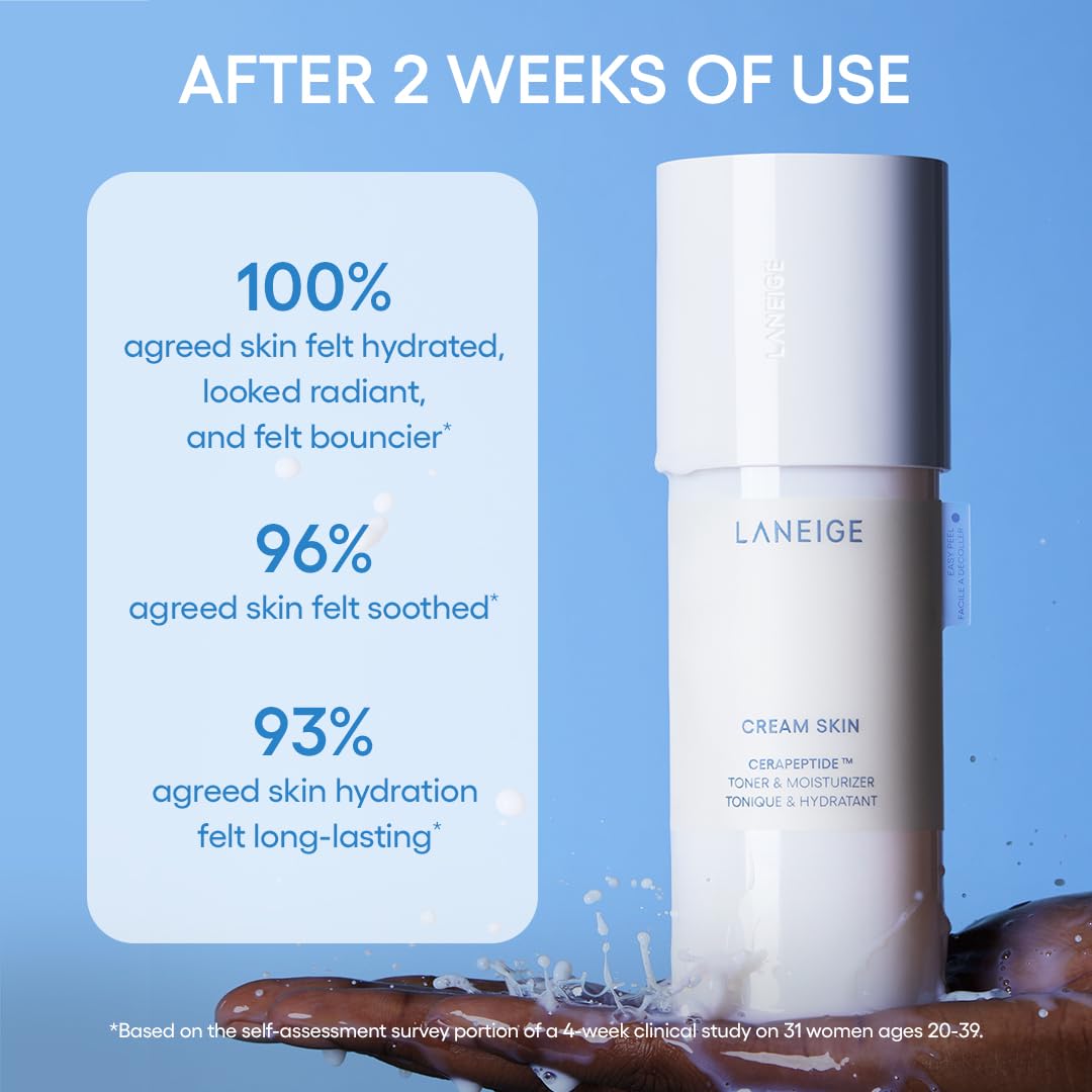 Lavender LANEIGE Cream Skin Face Hydrating Milky Toner | Korean Toner & Moisturizer