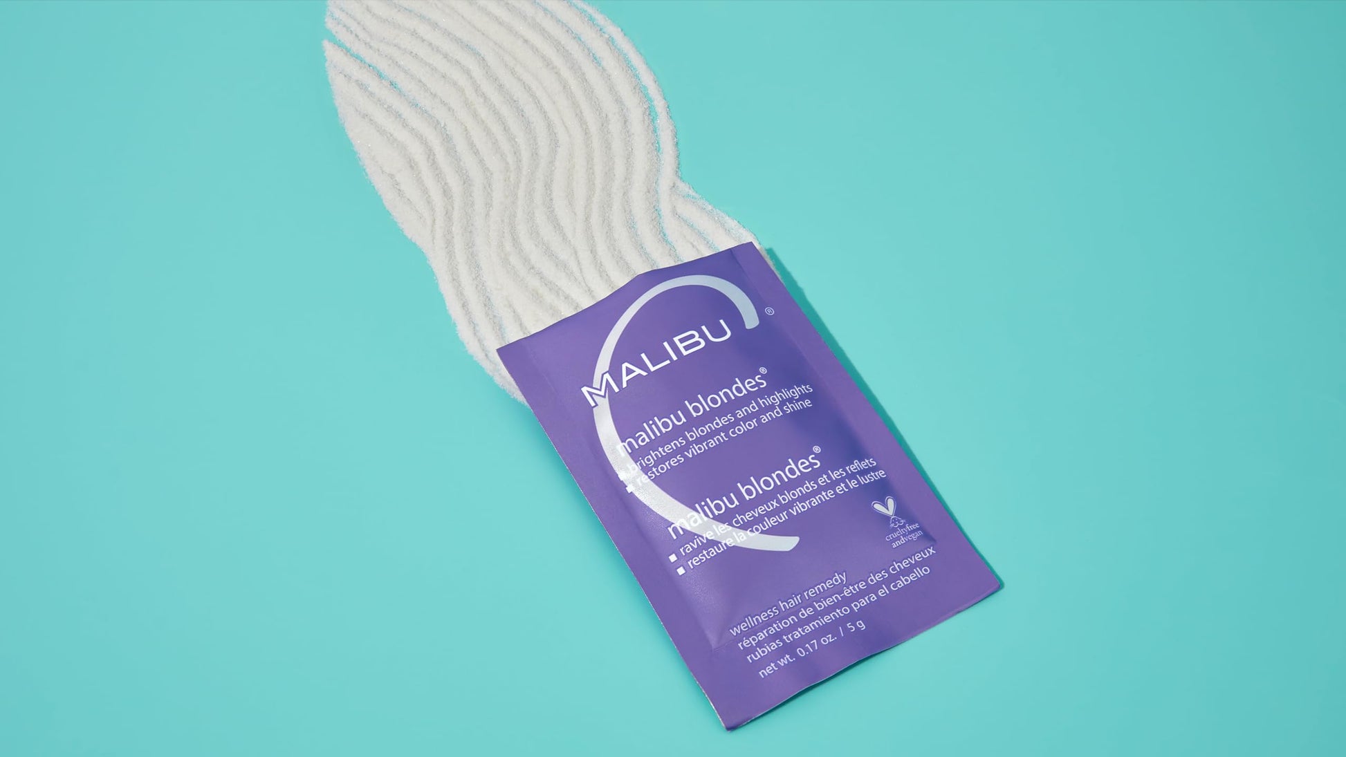 Sky Blue Malibu C Mini Rehab Malibu Blondes - Contains 2 Hair Remedy Packets - Vitamin Complex Hair Remedy to Restore Hair Vibrancy - Hair Care for Natural & Processed Blondes