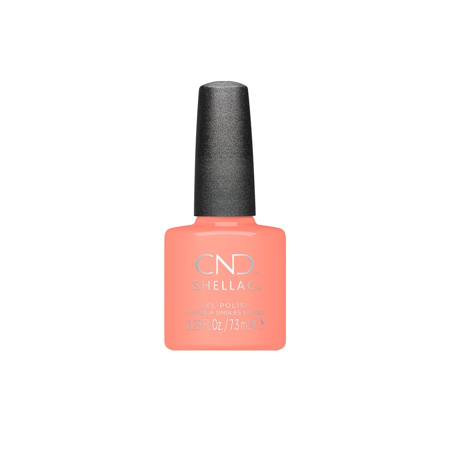 White Smoke CND Shellac Gel Nail Polish, Long-lasting NailPaint Color with Curve-hugging Brush, Coral Polish, 0.25 fl oz