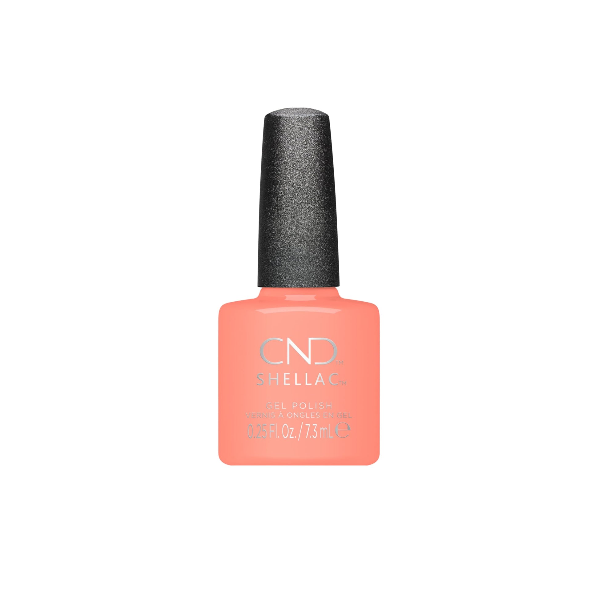 White Smoke CND Shellac Gel Nail Polish, Long-lasting NailPaint Color with Curve-hugging Brush, Coral Polish, 0.25 fl oz