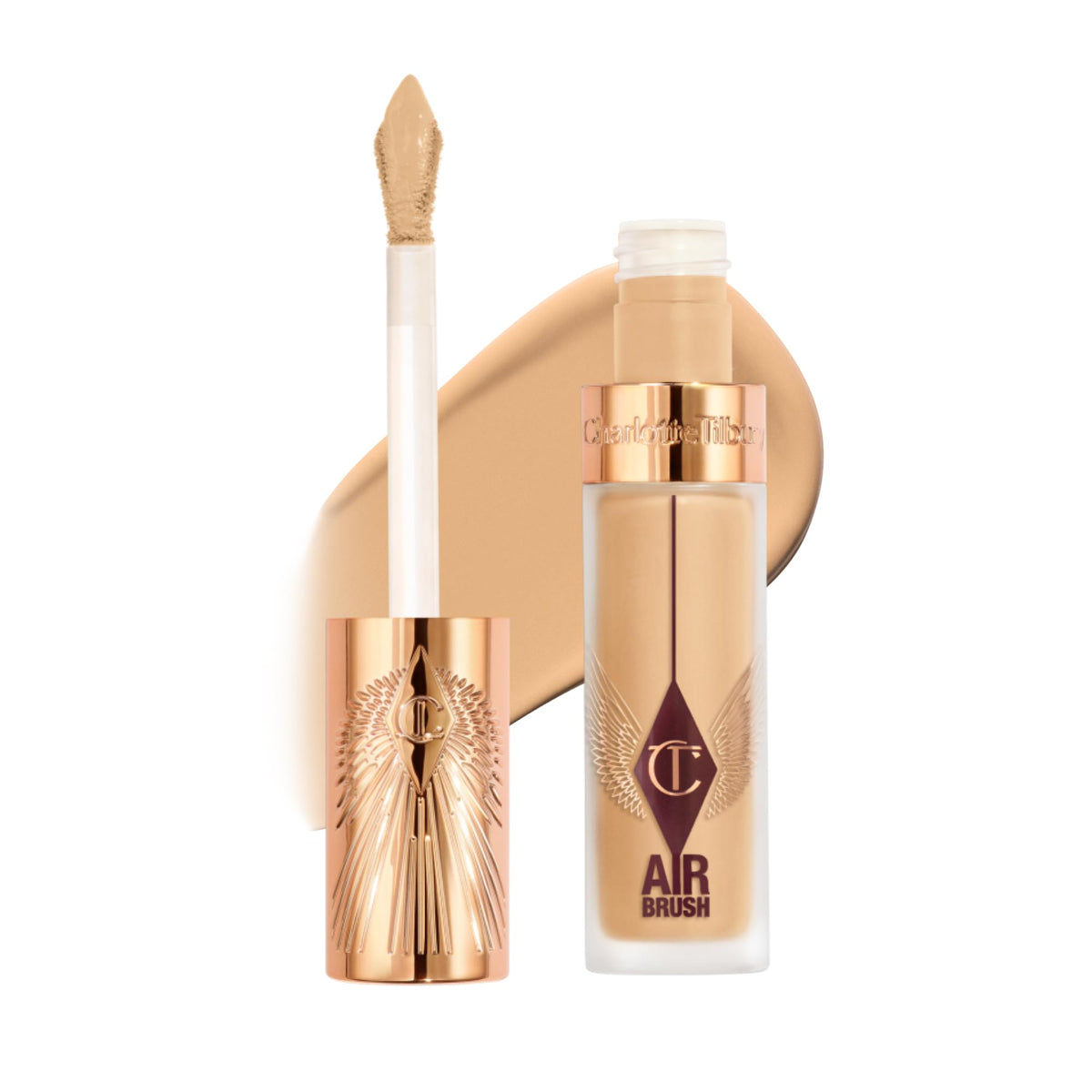 White Smoke Charlotte Tilbury AIRbrush Flawless Blur Concealer - Longwear Concealer for Dark Circles, Blemishes, Redness & More - Hydrating, Crease-Proof & Full Coverage with a Natural Matte Finish