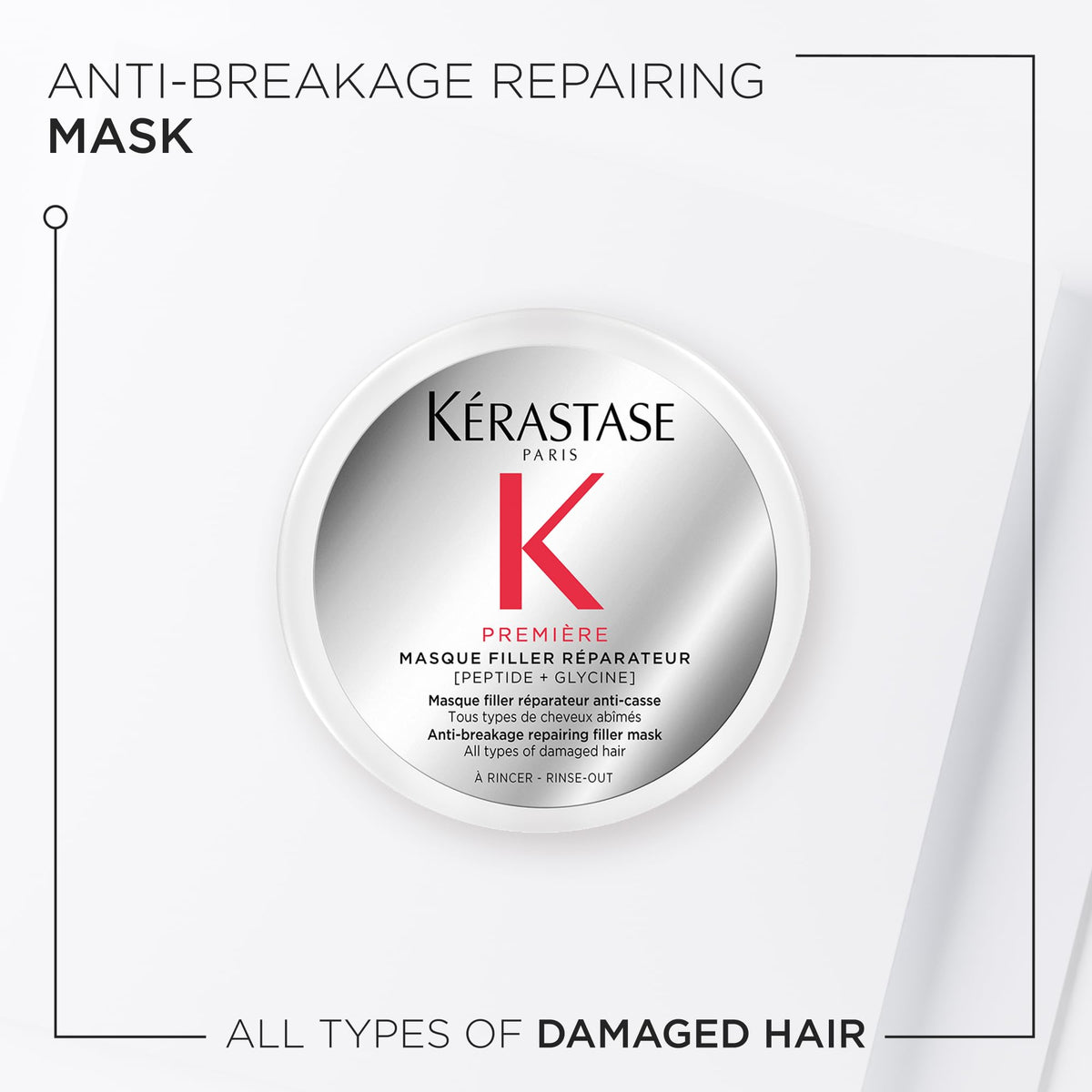 White Smoke KÉRASTASE Première Anti-Breakage Repairing Mask for Damaged Hair