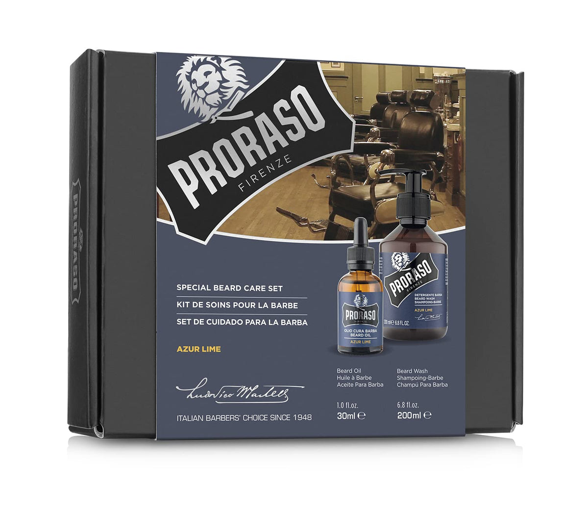 Dark Slate Gray Proraso Azur Lime Beard Care Duo Kit