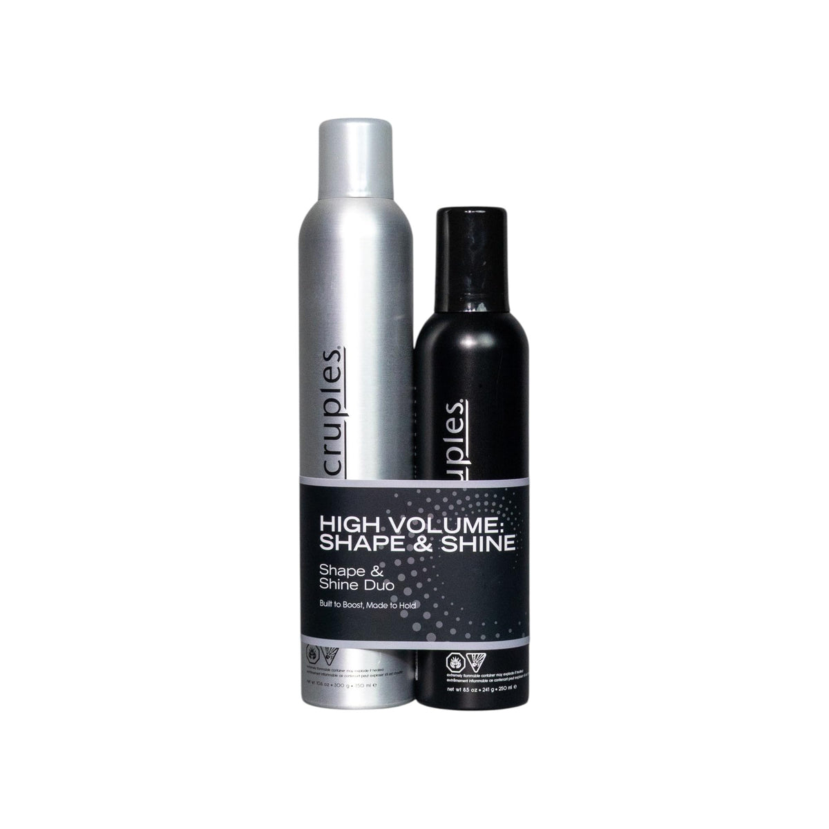 White Smoke Scruples Shape & Shine Duo, 10.6oz High Definition Hairspray & 8.5oz Creme Parfait Volumizing Foam, Easily Style and Lock your Hair in place, Lightweight Formula, All-Day Hold