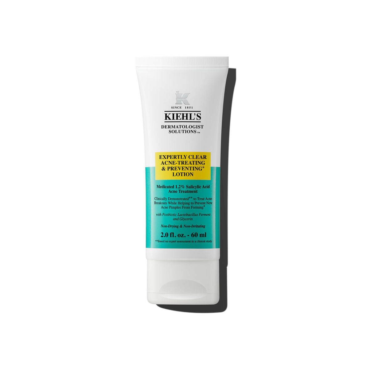 White Smoke Kiehl's - Expertly Clear Moisturizer - Acne Treatment - 2 fl oz