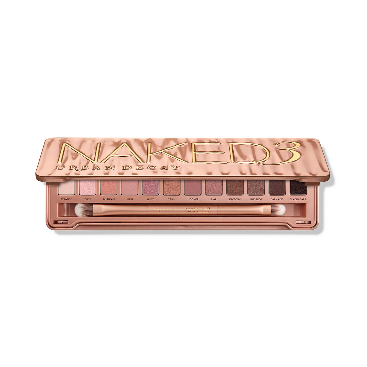 Rosy Brown Urban Decay Naked3 Eyeshadow Palette - 12 Rosy Soft Pink Neutral Shadows