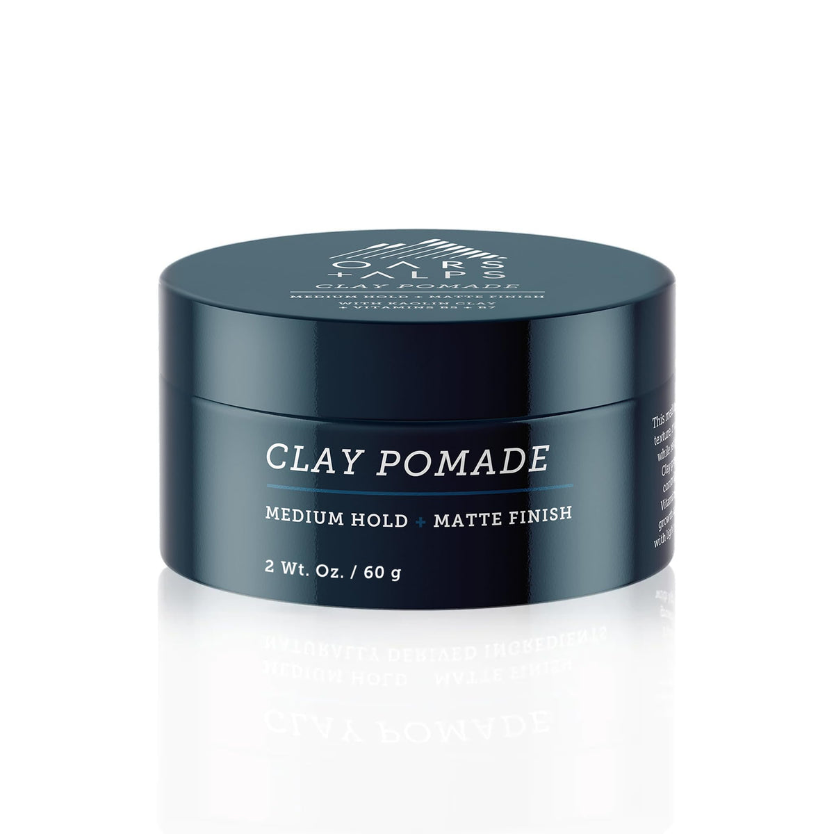 Dim Gray Oars + Alps Clay Hair Pomade for Men with Biotin, Kaolin Oil, Bentonite Clay, Jojoba Oil, Vitamin B7 & B5, Promotes Hair Growth, Medium Hold, Matte Finish, Reduces Frizz, 2oz