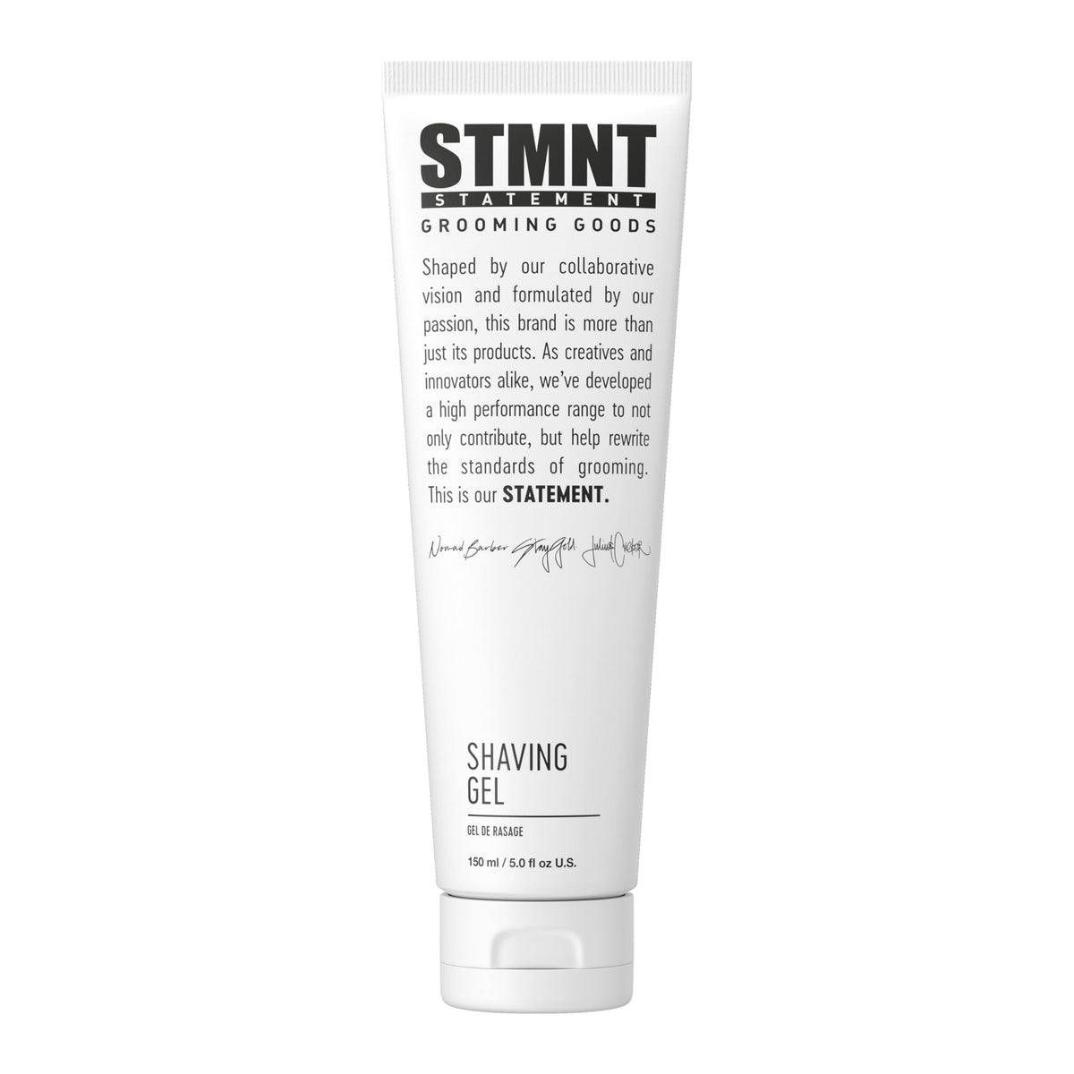 White Smoke STMNT Grooming Goods Shaving Gel, 5 oz | Transparent Formula | Irritation-Free Shave | Non-Foaming | Non-Drying