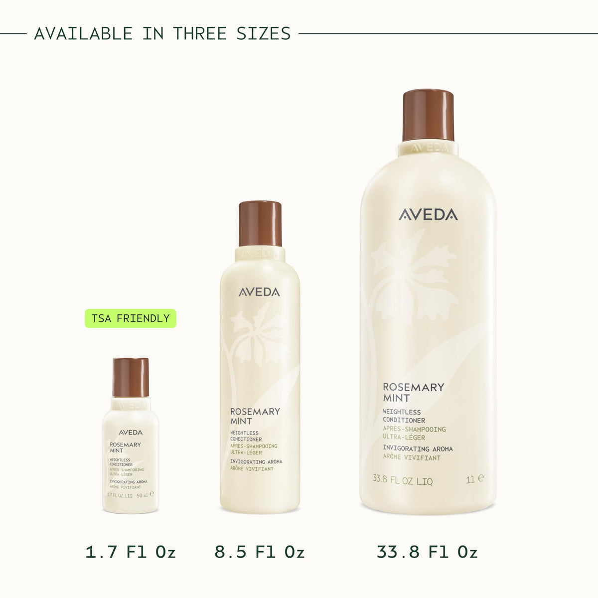 White Smoke AVEDA Rosemary Mint Weightless Conditioner | Lightweight Daily Conditioner | Adds Body & Shine| For Normal to Oily Hair, Fine to Medium Hair | Invigorating Aroma | 97% Naturally Derived*, 1.7 Fl Oz