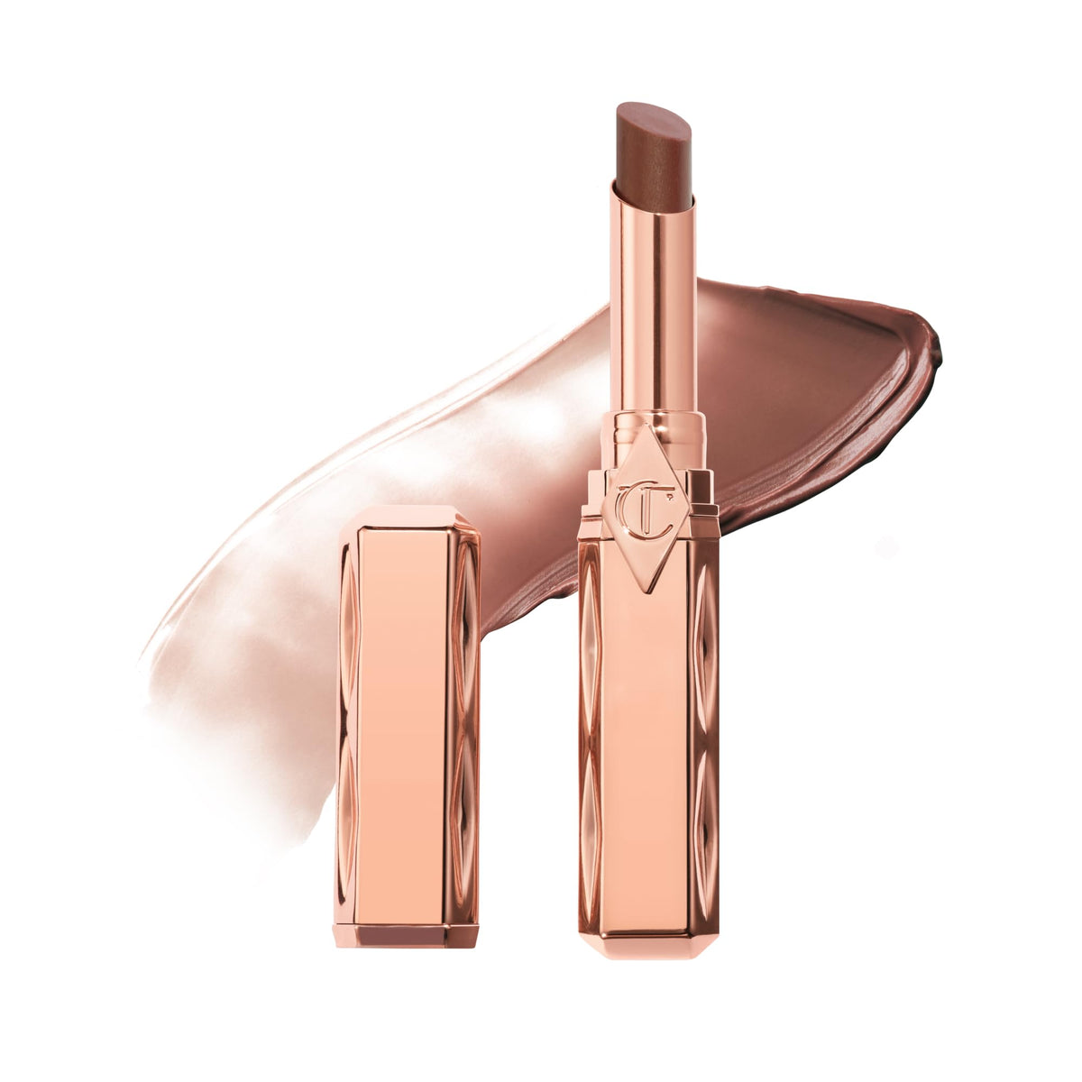 White Smoke Charlotte Tilbury Pillow Talk Blush Balm Lip Tint - Buildable Sheer Tint