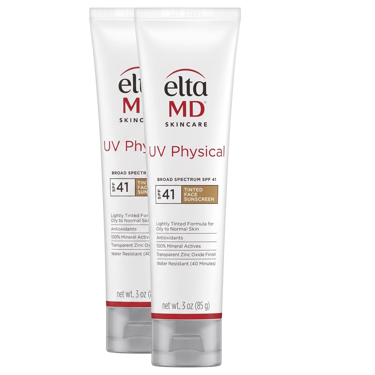 White Smoke EltaMD UV Physical Rosy Tinted 100% Mineral Face Sunscreen, SPF 40, 1.7 oz