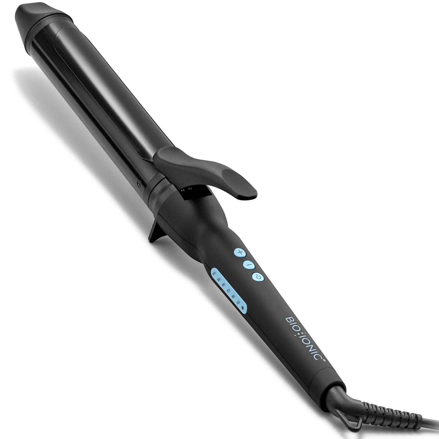 White Smoke Bio Ionic Long Barrel Styler, 1.5" Curling Iron with Moisture Heat Technology & NanoIonic MX, Versatile Curling Wand with Adjustable Heat Settings, Hair Curler with 2" Extended Barrel
