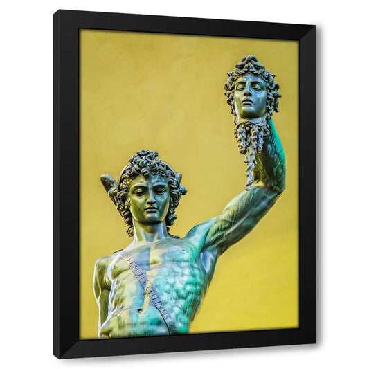 Dark Khaki ArtDirect Perseus, Florence, Italy. Statue by Cellini in Loggia dei Lanza of beheading of Medusa by Perseus. Custom Framed Art Print Giclee or Canvas Options with Various Sizes by McCallum, Murray