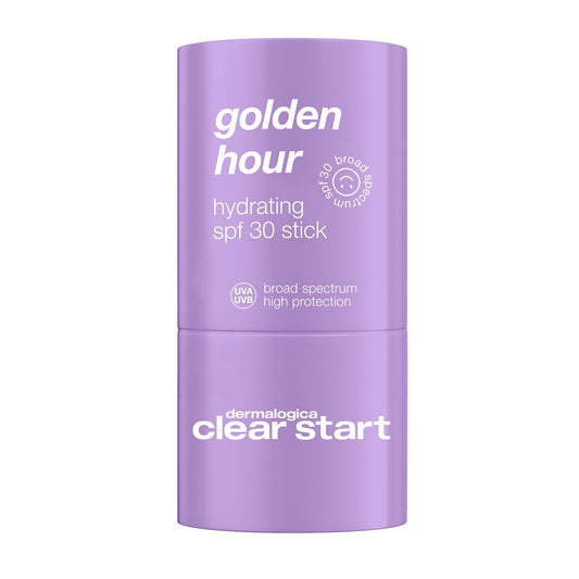 Plum Dermalogica Clear Start Golden Hour Hydrating SPF 30 Stick, Shimmer Sunscreen - Hydrating and Pore Clearing, 0.68 oz
