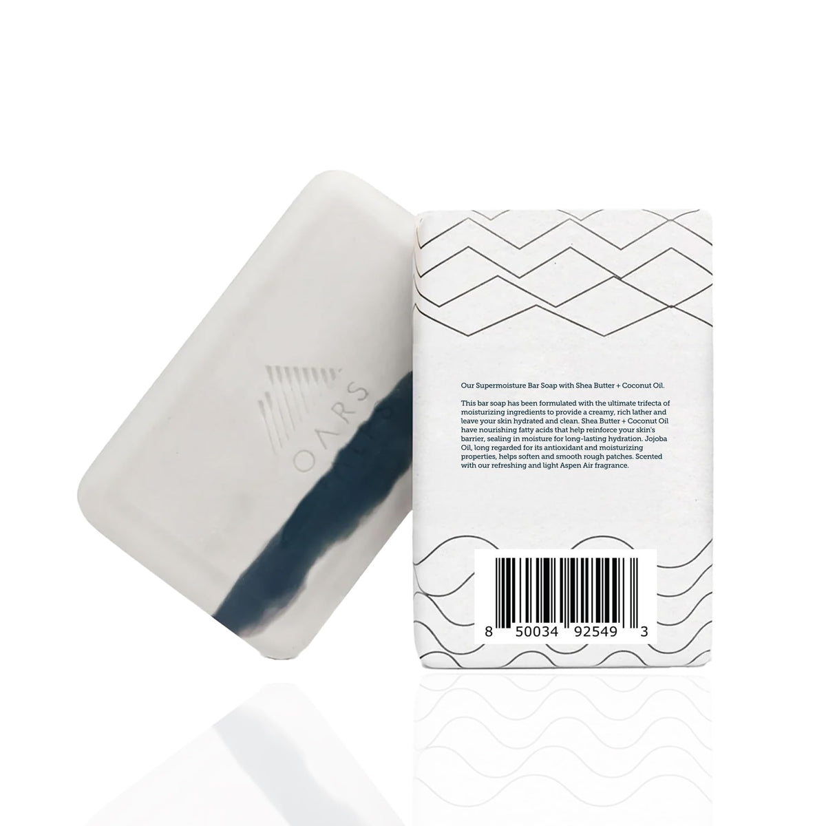 White Smoke Oars + Alps Exfoliating & Moisturizing Mens Bar Soap, Shea Butter, 1pk
