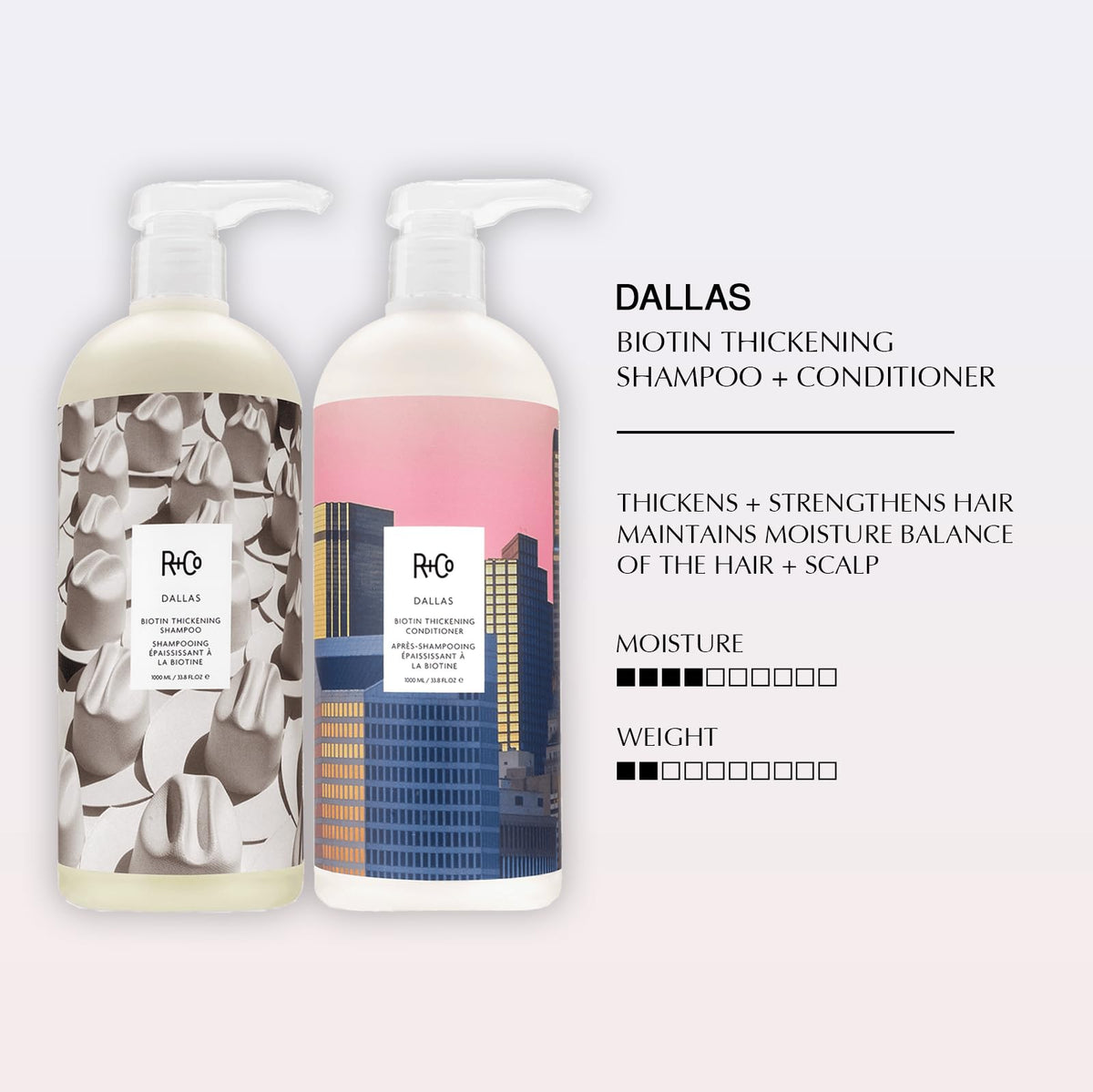 Lavender R+Co Atlantis Moisturizing B5 Shampoo and Conditioner Set, 33.8 oz (2 Pack)