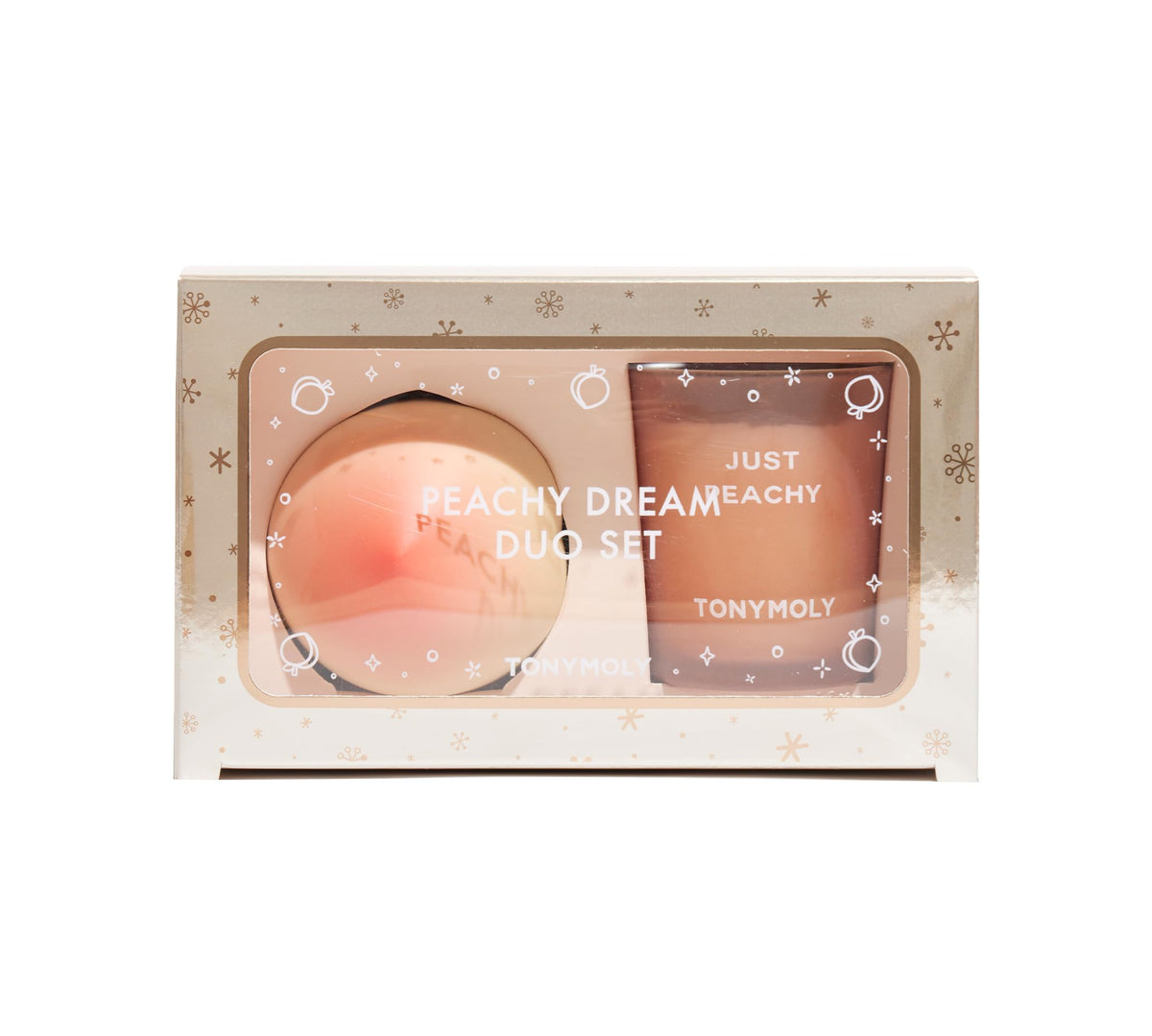 Gray TONYMOLY Peachy Dream Duo - Peach Hand Cream & Peachy Candle, Fragrance Set