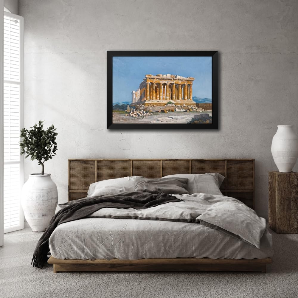 Lavender ArtDirect The Acropolis (1924) Custom Framed Art Print Giclee Print or Canvas Options with Various Sizes and Customization by Stephanos Lanza
