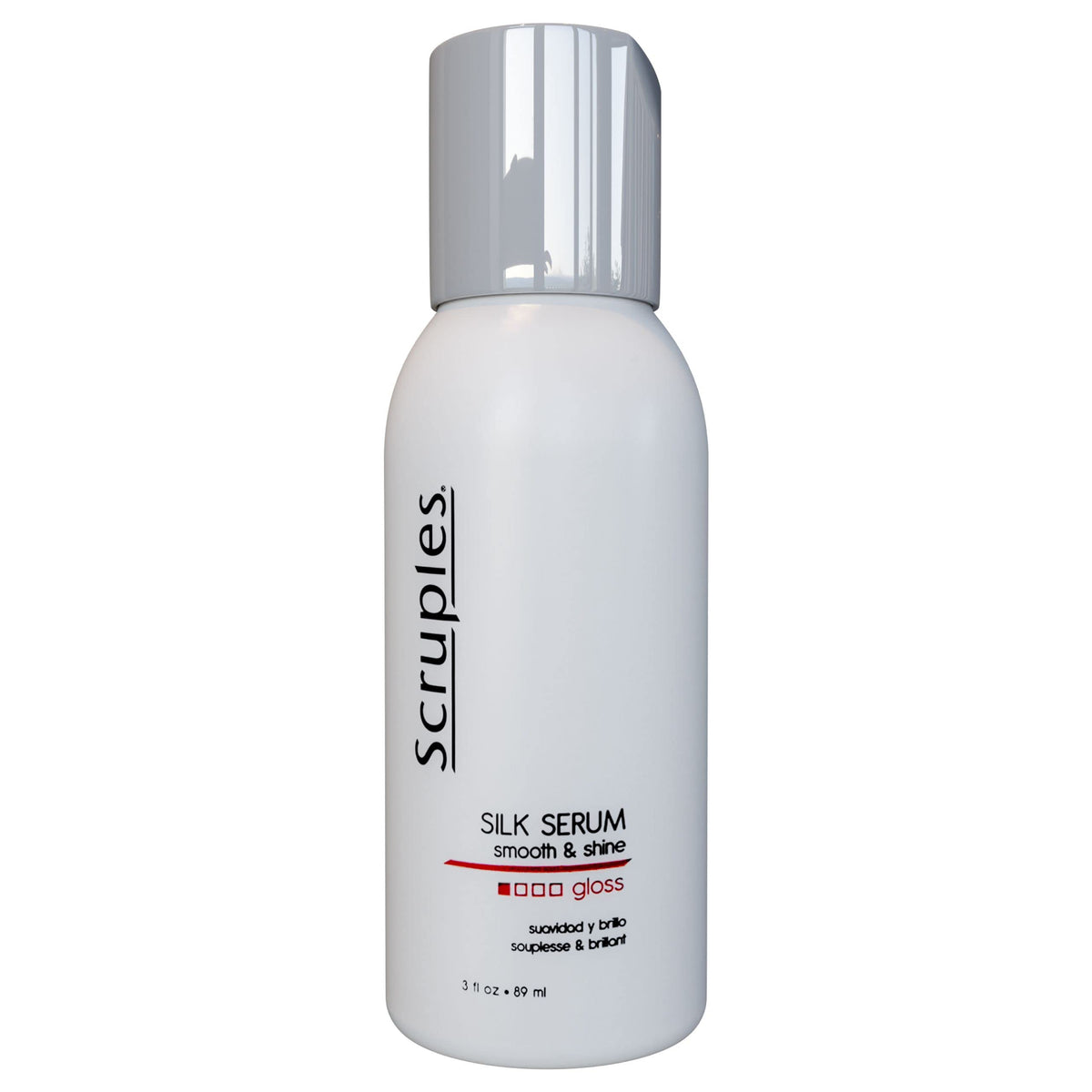 Light Gray Scruples Smooth & Shine Silk Serum - Lightweight Gloss - Long Lasting Silky Finish to Frizzy, Dry & Dull Hair - Damage and Thermal Protectant - 3oz