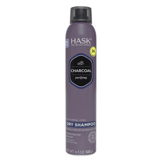 Dim Gray HASK Charcoal Clarifying Dry Shampoo for all hair types, aluminum free, no sulfates, parabens, phthalates, gluten or artificial colors - 4.3oz