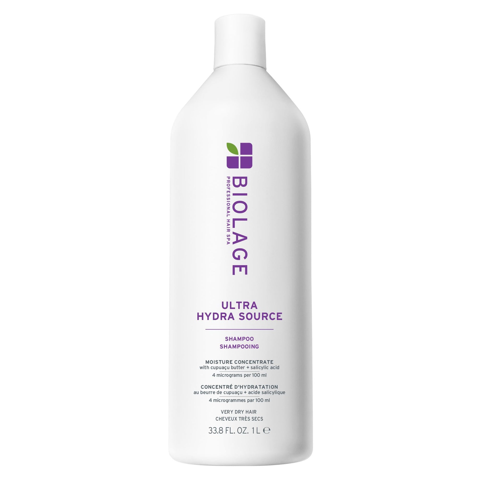 White Smoke Biolage Ultra Hydra Source Shampoo - Deeply Moisturizes Very Dry Hair, For Thick, Coarse Hair, Infused with Micro-dosed with Cupuaçu Butter & Salicylic Acid