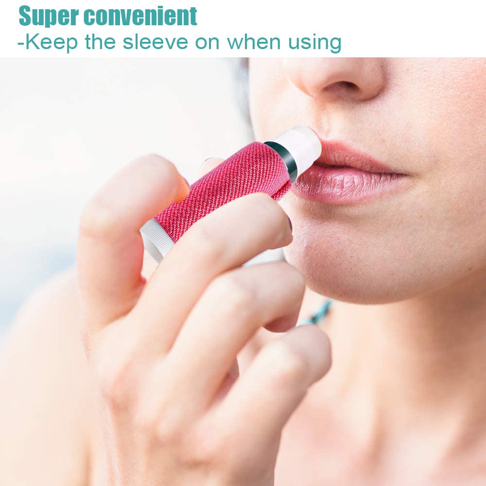 White Smoke WK IEASON Lip Balm Holder Keychain for LANEIGE, Summer Fridays, Small Christmas Gifts Stocking Stuffers for Teen Girls, Lip Gloss Holder Compatible With Chapstick, Burt's Bees Elastic Lipstick Holder