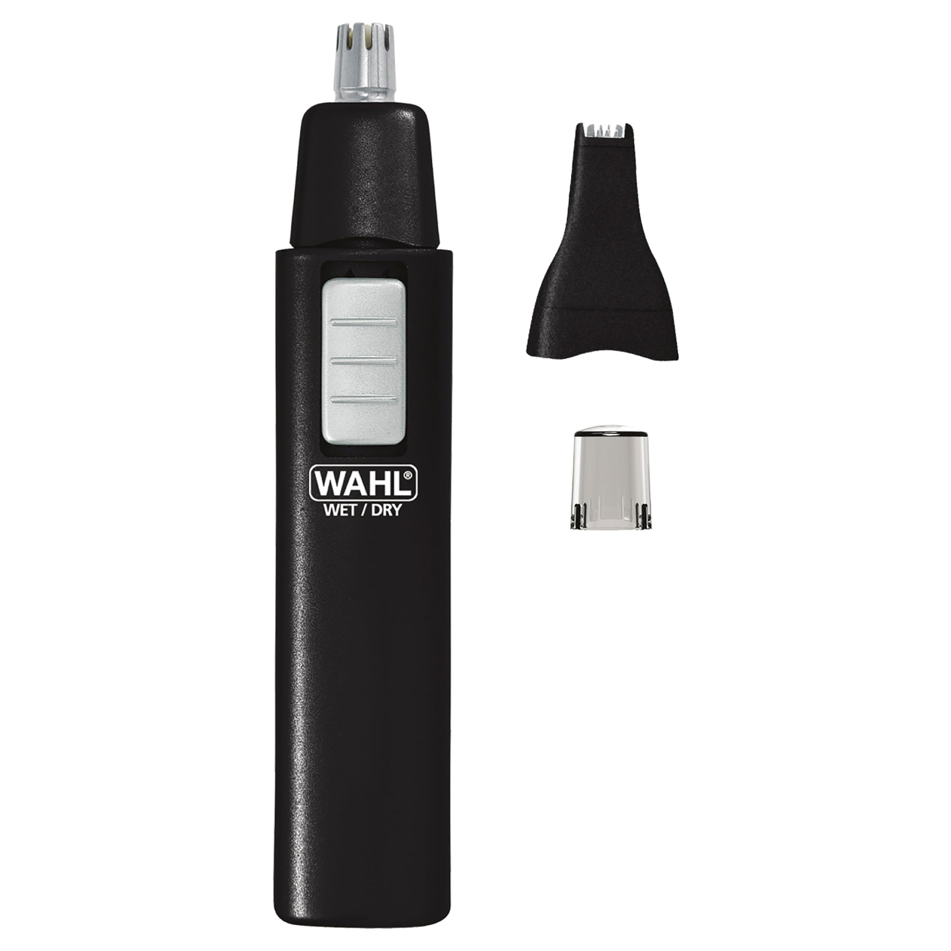 White Smoke Wahl 5567-500 Ear, Nose and Brow Wet/Dry Battery Trimmer, Black