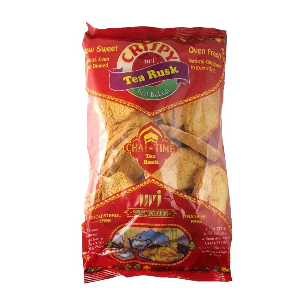White Smoke BENGAL BOX TWI Crispy Tea Rusk 3 Pakcs - 200g, Indian Snacks, Best Snack with Tea