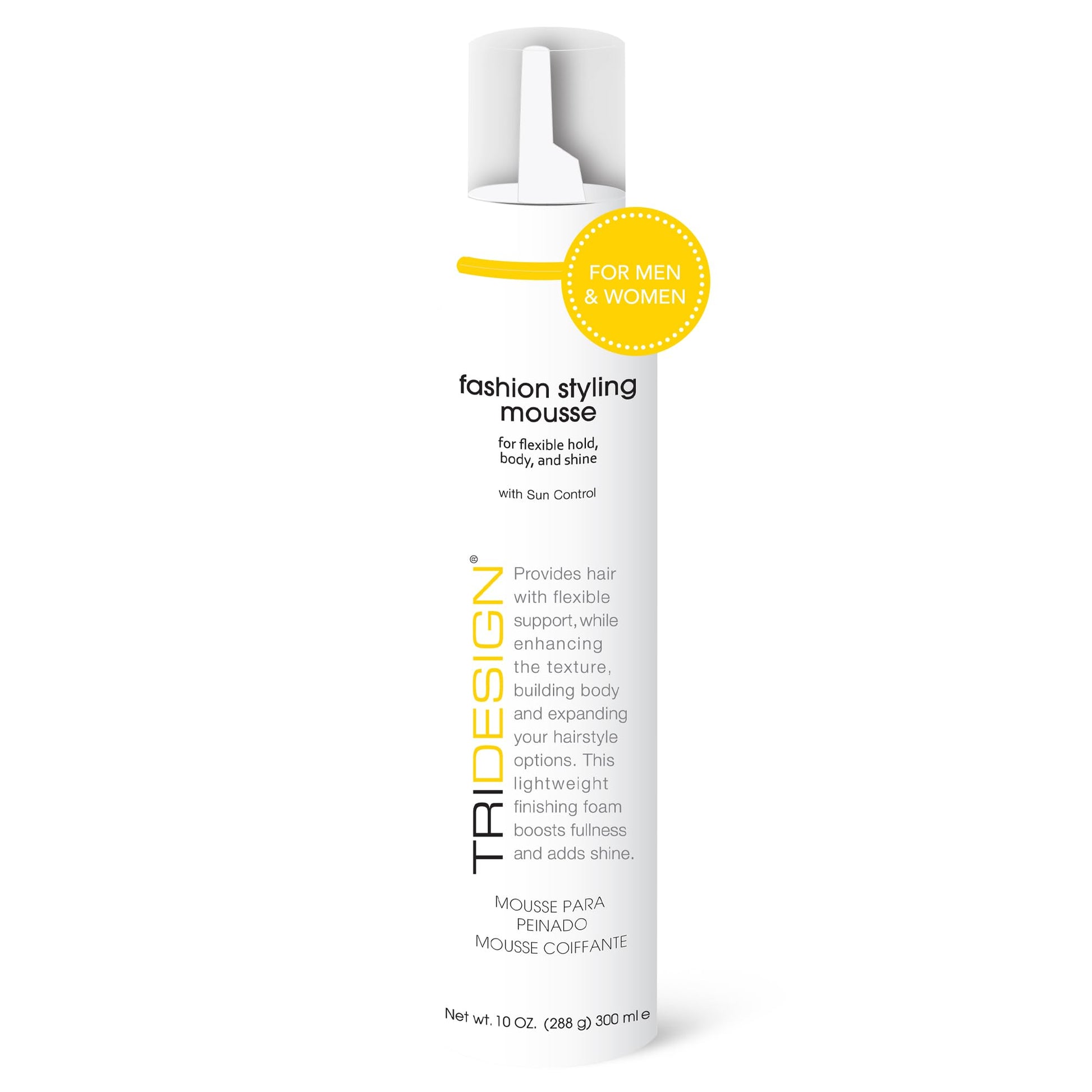 White Smoke TRI Fashion Styling Mousse - Wavy Hair Volumizer & Curl Tamer with Frizz Control, Shine & Styling Options for Women, Hair Foam - 10 Ounce
