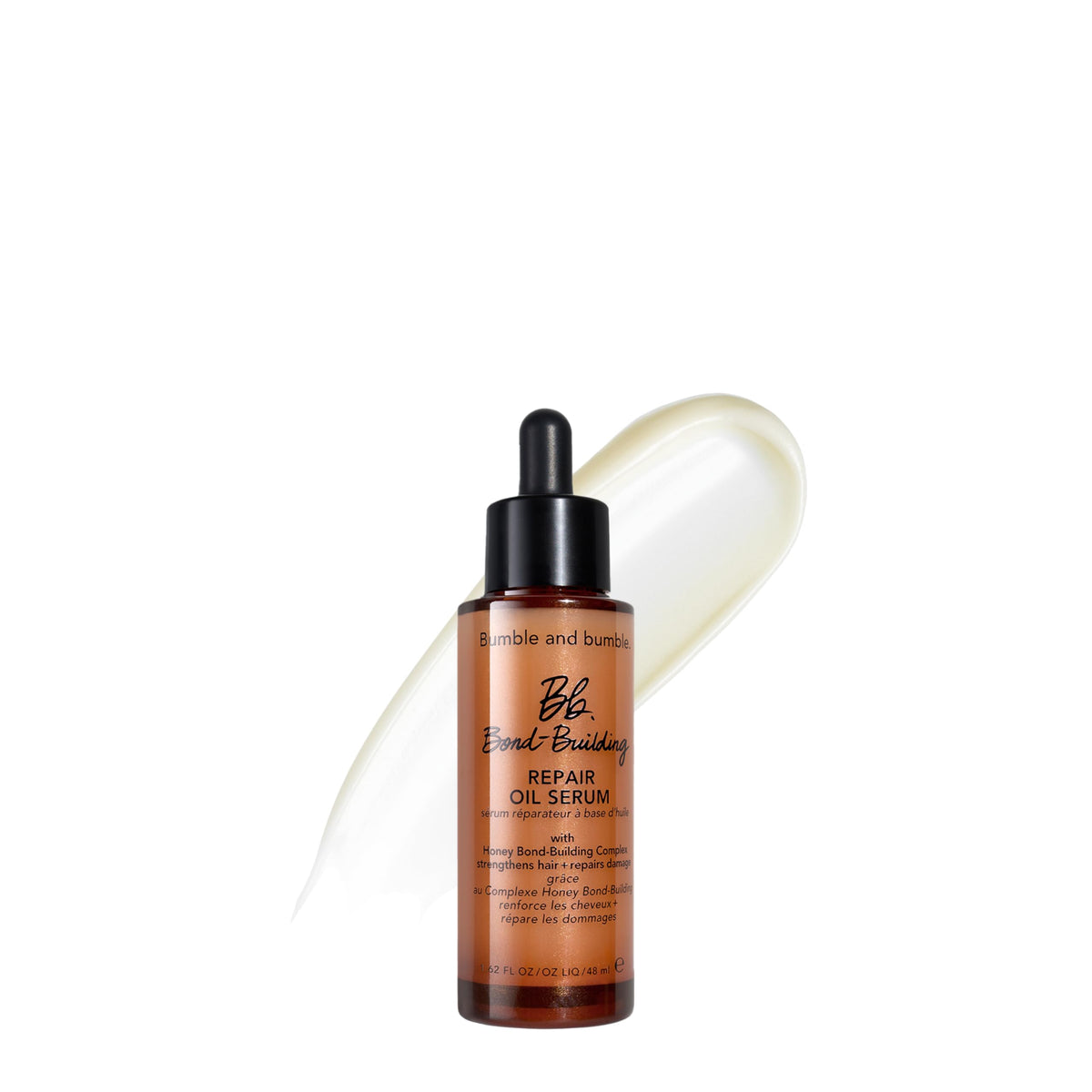 White Smoke Bumble and bumble. Bond-Building Hair Repair Oil Serum Treatment | Reduces Breakage and Frizz| For Damaged Curly, Wavy, Straight Hair Types 1.62 Fl Oz
