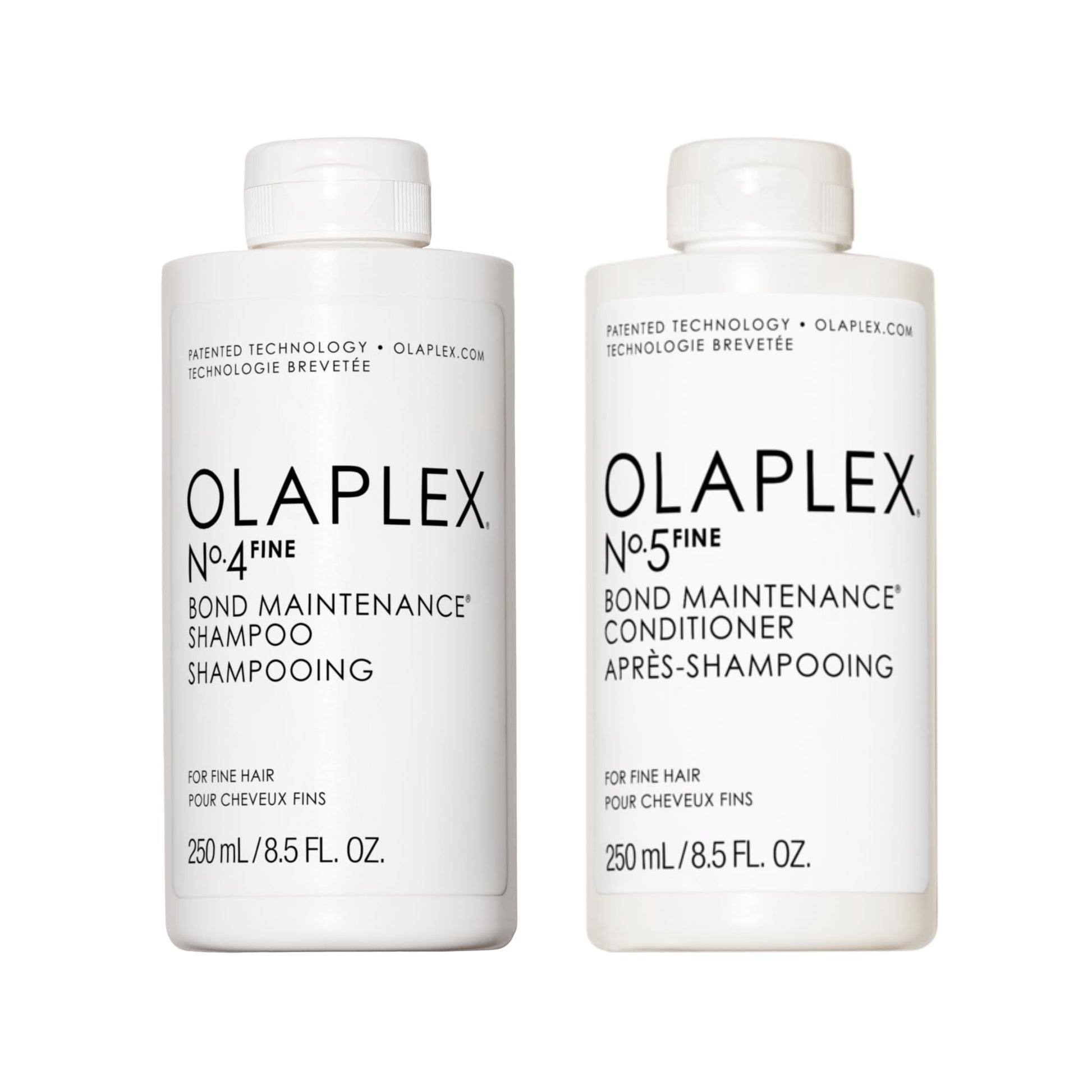 White Smoke Bundle of Olaplex No.4FINE Bond Maintenance® Shampoo, Ultra-light(8.5 Fl Oz) + Olaplex Nº.5FINE Bond Maintenance® Conditioner (8.5 Fl Oz)