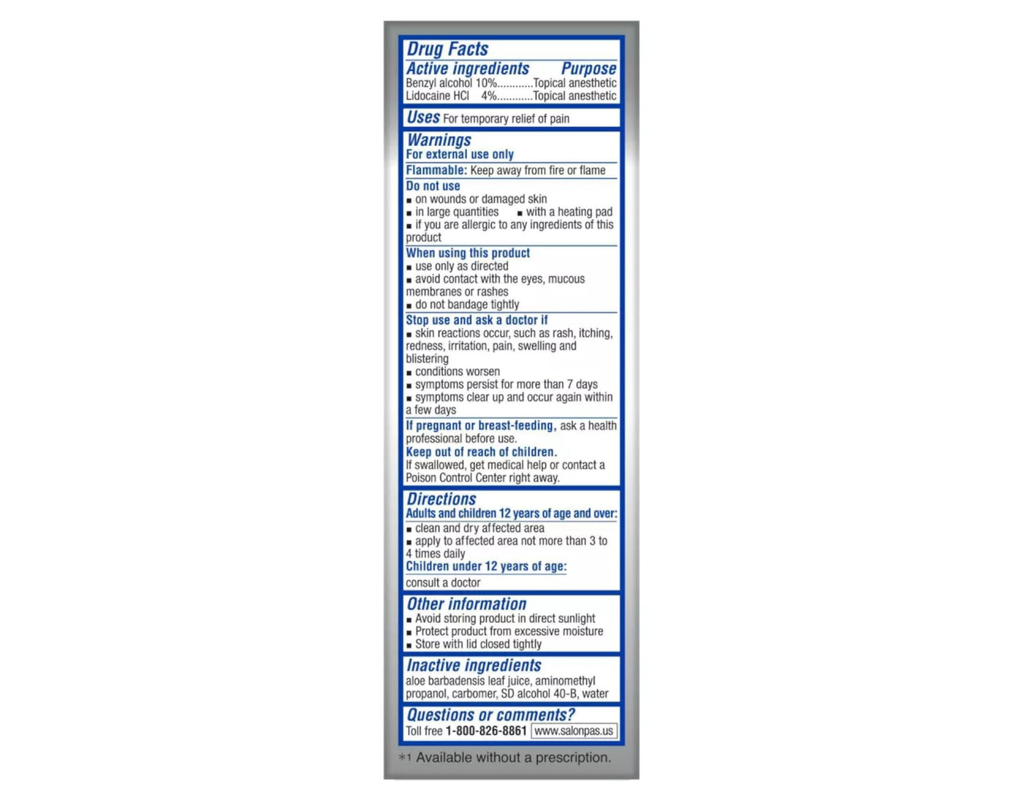 White Smoke Salonpas LIDOCAINE Plus Pain Relieving Liquid (Pack of 2)