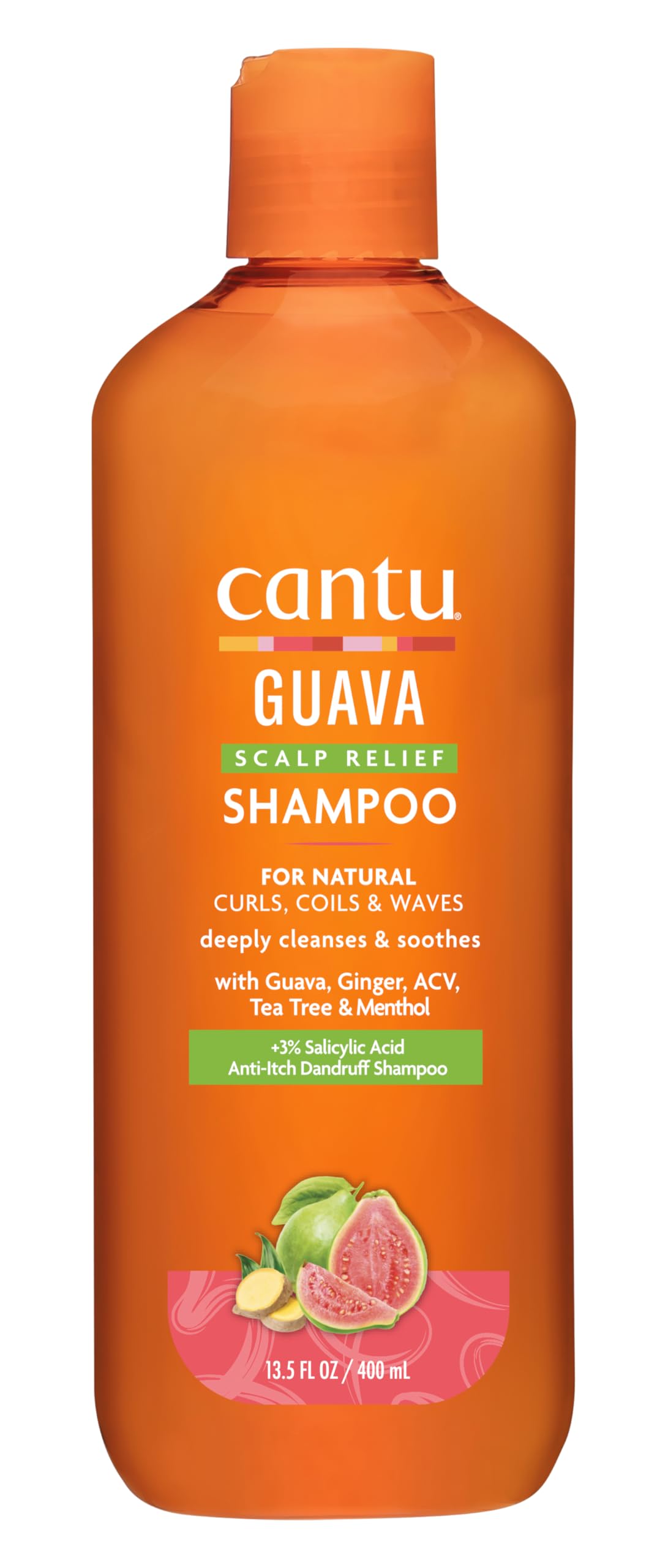 White Smoke Cantu Guava Shampoo Scalp Relief 13.5 Ounce (400ml) (Pack of 2)