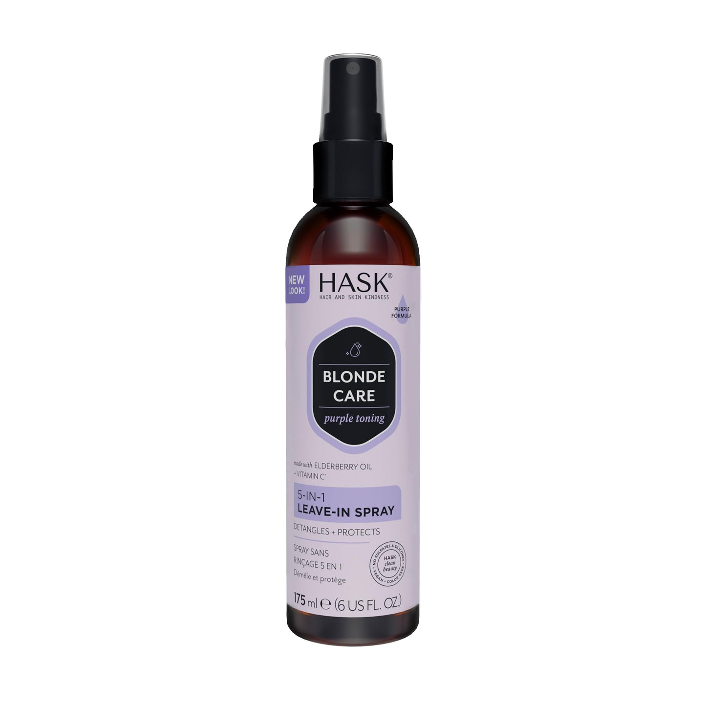 White Smoke HASK BLONDE CARE 5-IN-1 Leave-In Spray Conditioner - vegan formula, cruelty free, color safe, gluten-free, sulfate-free, paraben-free