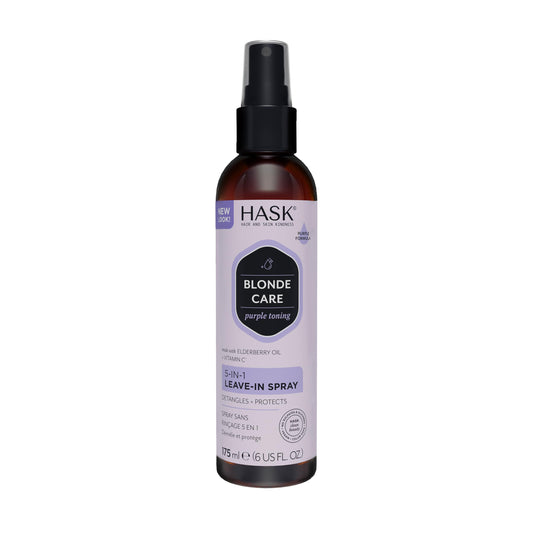 White Smoke HASK BLONDE CARE 5-IN-1 Leave-In Spray Conditioner - vegan formula, cruelty free, color safe, gluten-free, sulfate-free, paraben-free