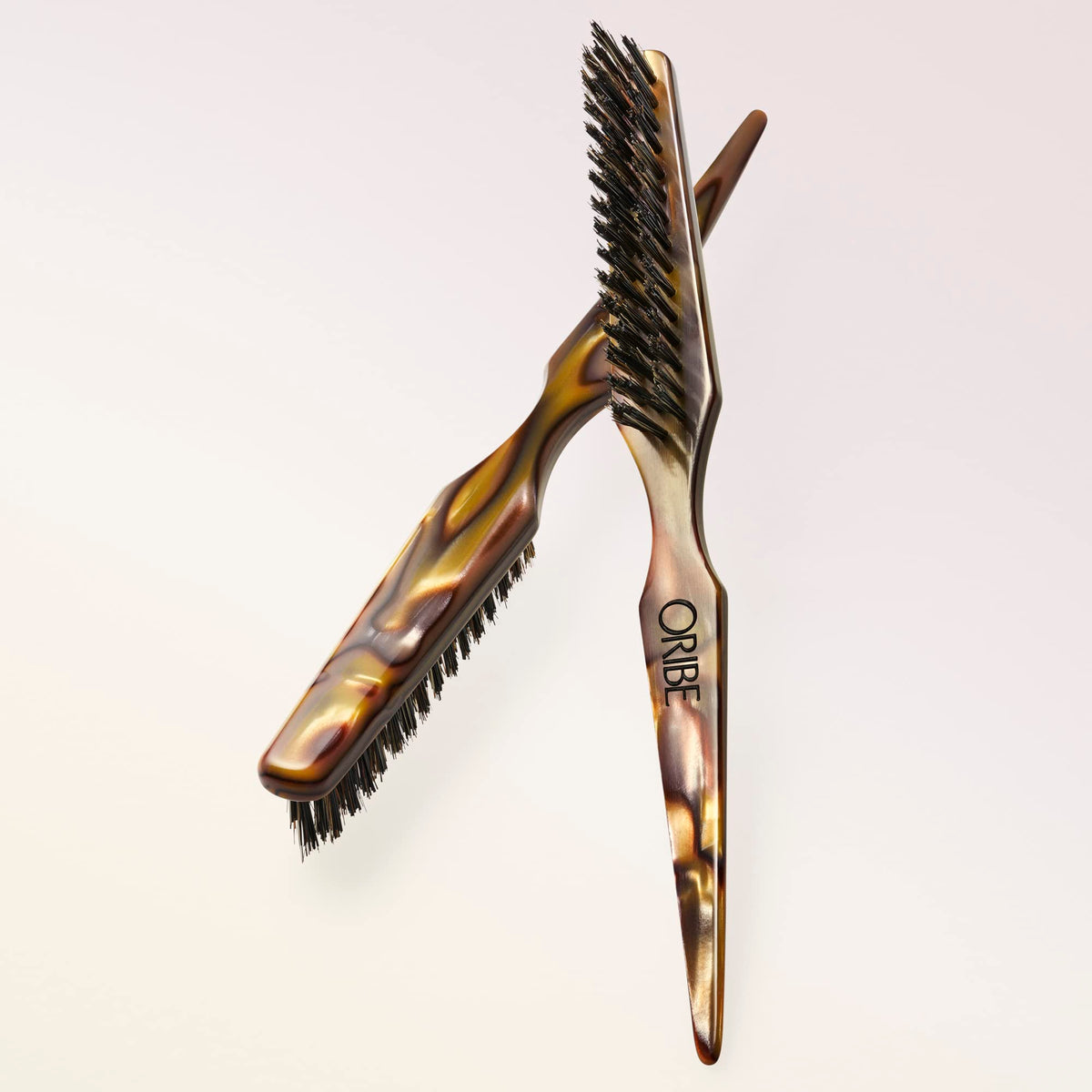 Misty Rose Oribe Teasing Brush - For Volume & Slick Back Styles - Smooths Flyaways