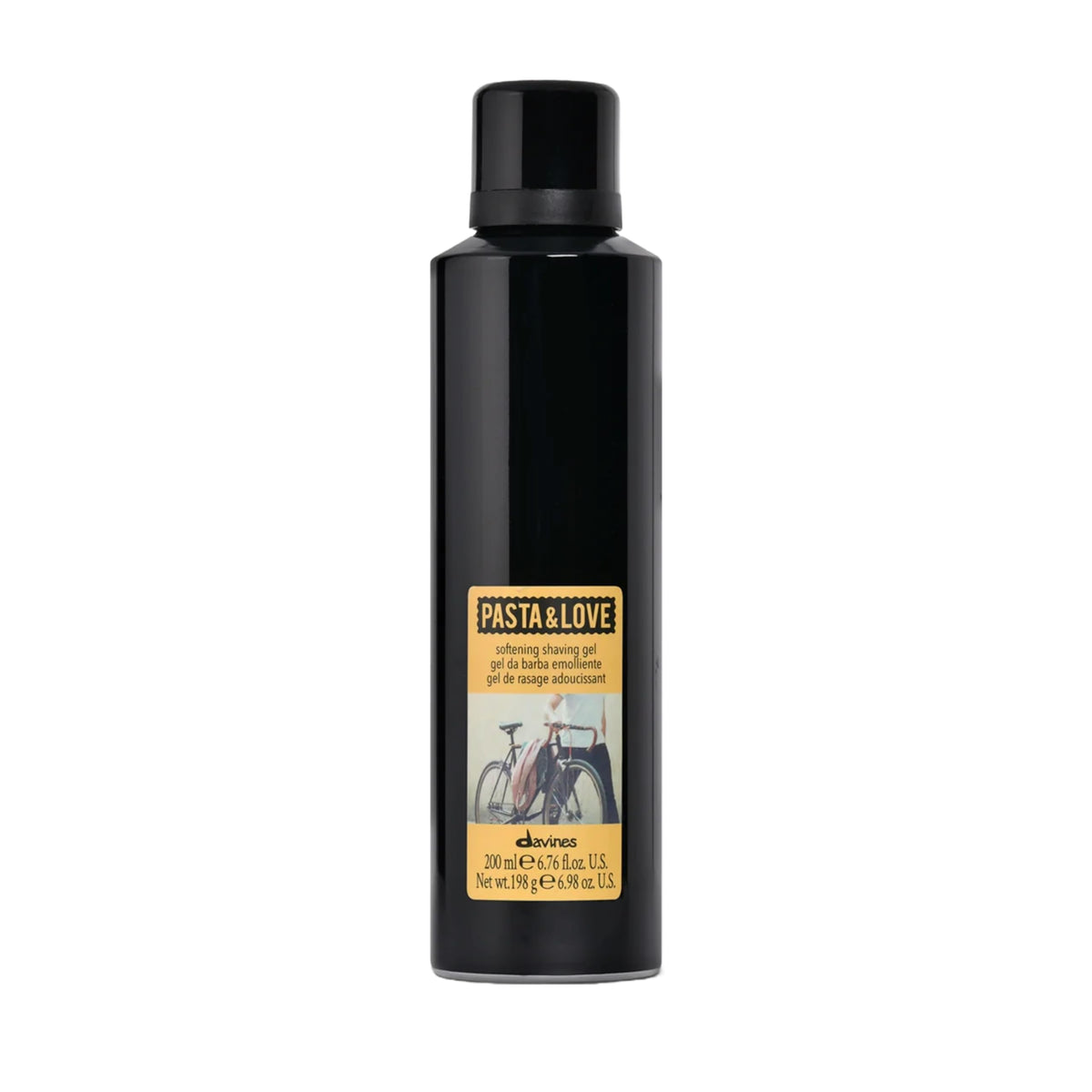 Black Davines Pasta & Love Softening Shaving Gel, Protects Skin from Razor Burn