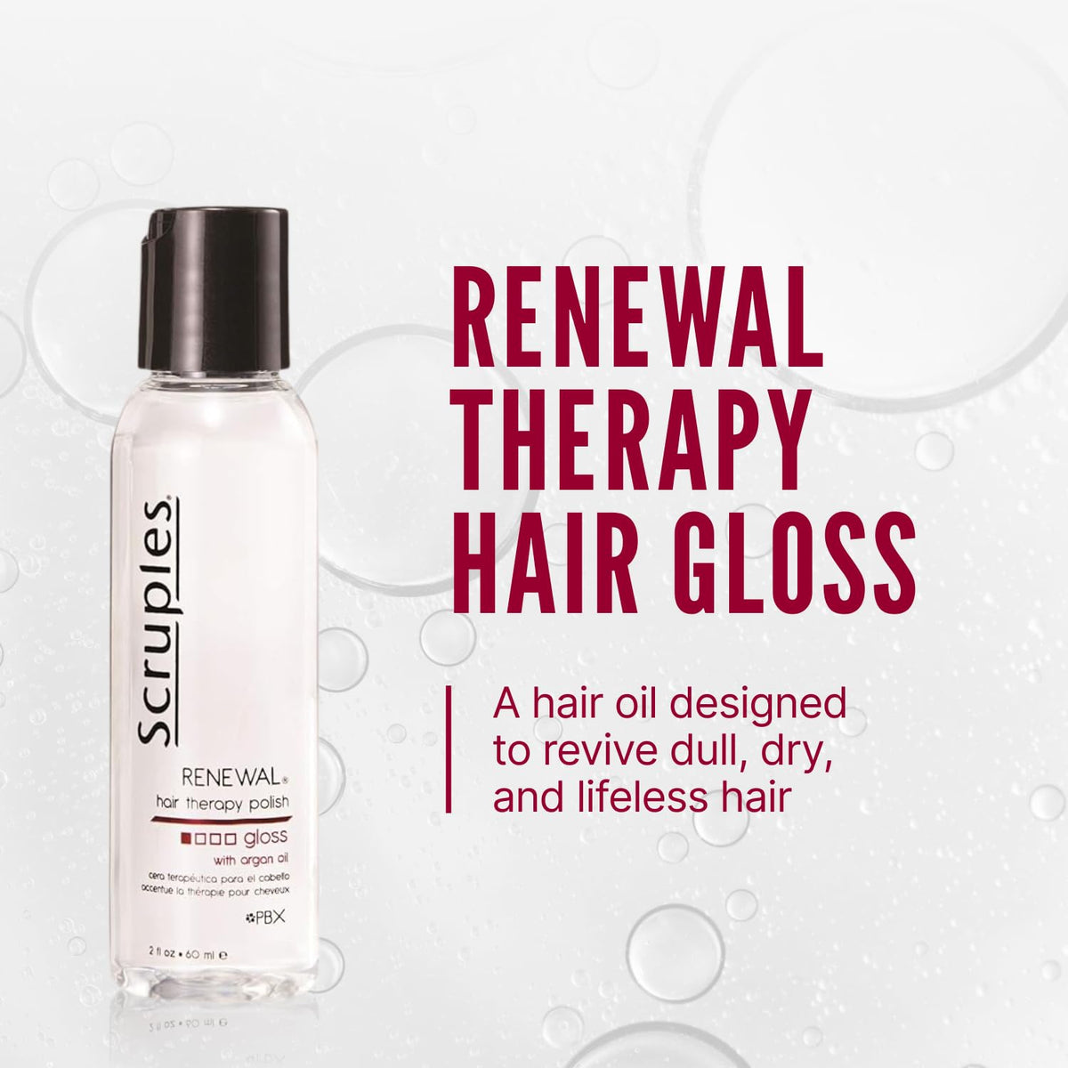 Lavender Scruples Renewal Hair Therapy Polish Gloss with Argan Oil 60 ml / 2 oz