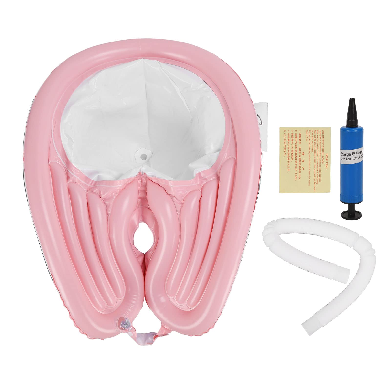 White Smoke Hair Shampoo Basin, Portable Hair Washing Tray Pink with Detachable Drain Hose for Home
