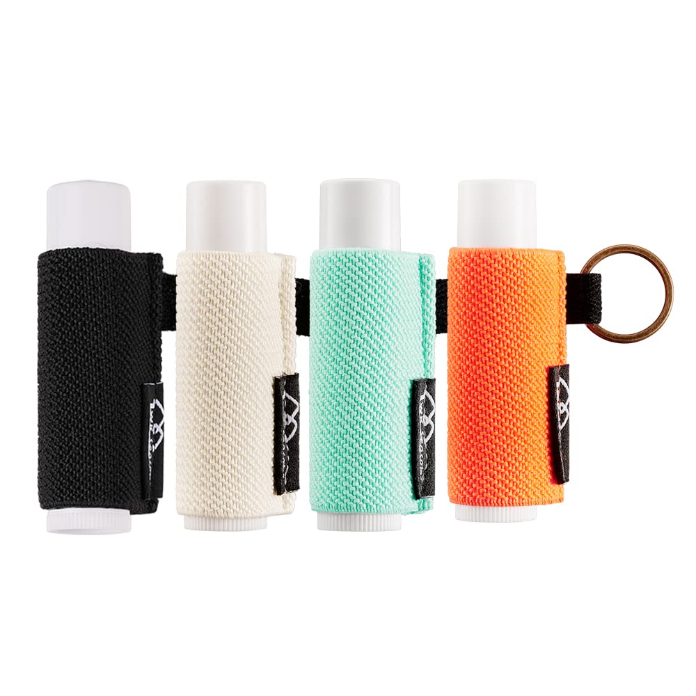 White Smoke WK IEASON Lip Balm Holder Keychain for LANEIGE, Summer Fridays, Small Christmas Gifts Stocking Stuffers for Teen Girls, Lip Gloss Holder Compatible With Chapstick, Burt's Bees Elastic Lipstick Holder