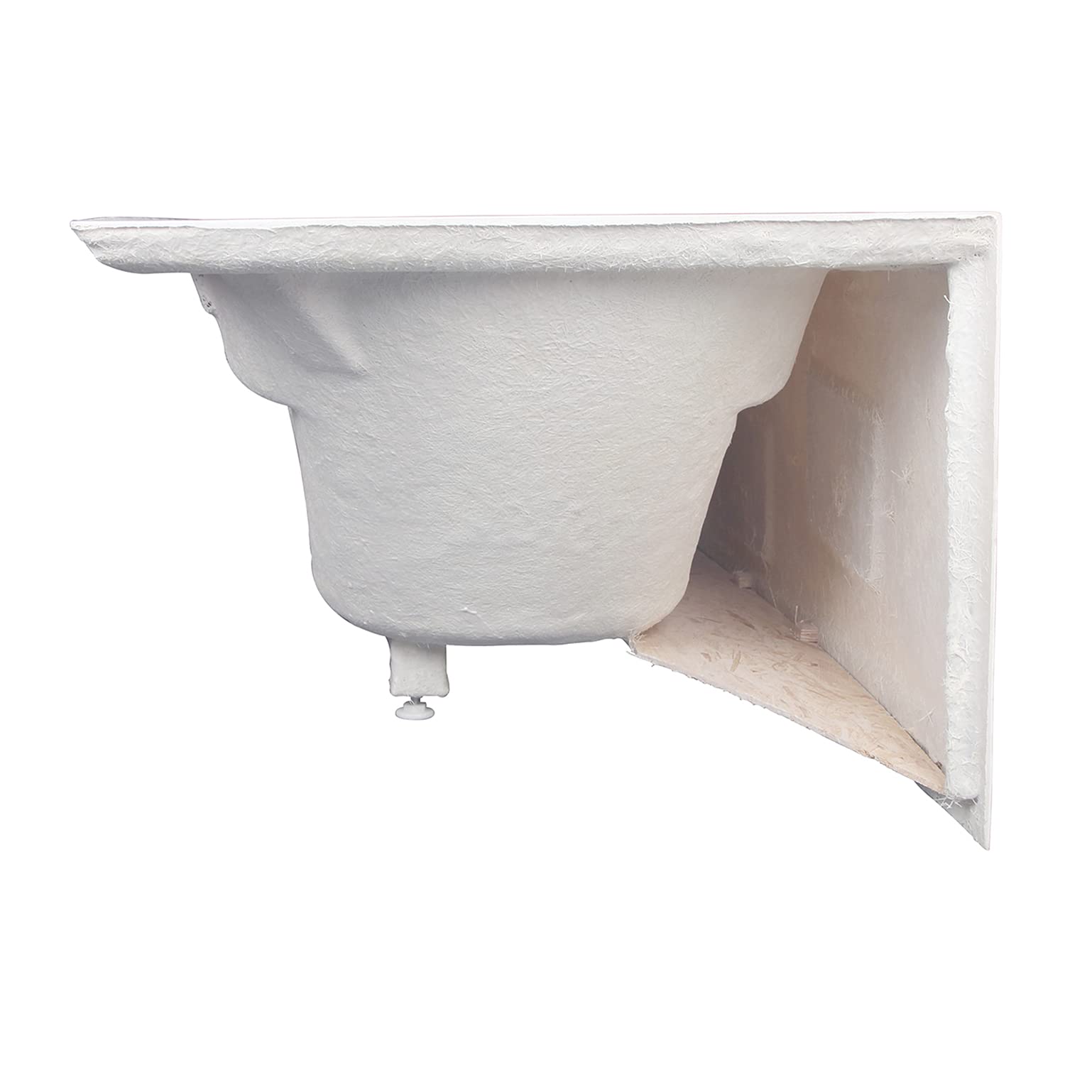 White Smoke Kingston Brass Aqua Eden VTAP603022R 60-Inch Acrylic Anti-Skid Alcove Tub with Right Hand Drain Hole, White