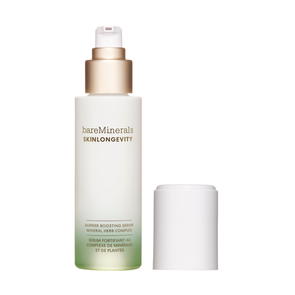 White Smoke bareMinerals SKINLONGEVITY Barrier Boosting Serum, Hydrating Face Serum with Niacinamide, Strengthens Skin Barrier, Improves Texture, Suitable for All Skin Types, 100ml
