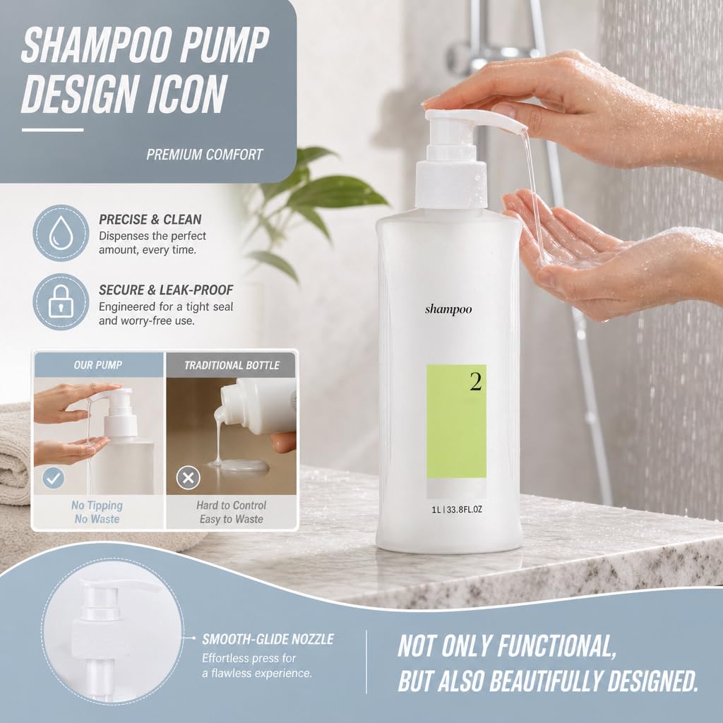 Lavender 2 Pack Pump for Nioxin Shampoo Conditioner 33.8 oz Bottle, Liter Pump Dispenser for Nioxin System 1-4 Bottles,Liter Shampoo Pump for Nioxin System 2