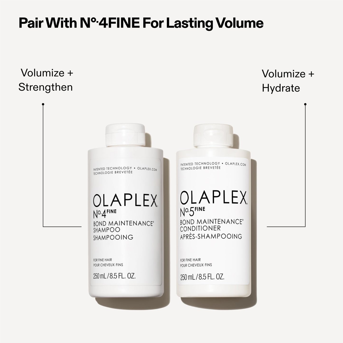White Smoke Bundle of Olaplex No.4FINE Bond Maintenance® Shampoo, Ultra-light(8.5 Fl Oz) + Olaplex Nº.5FINE Bond Maintenance® Conditioner (8.5 Fl Oz)
