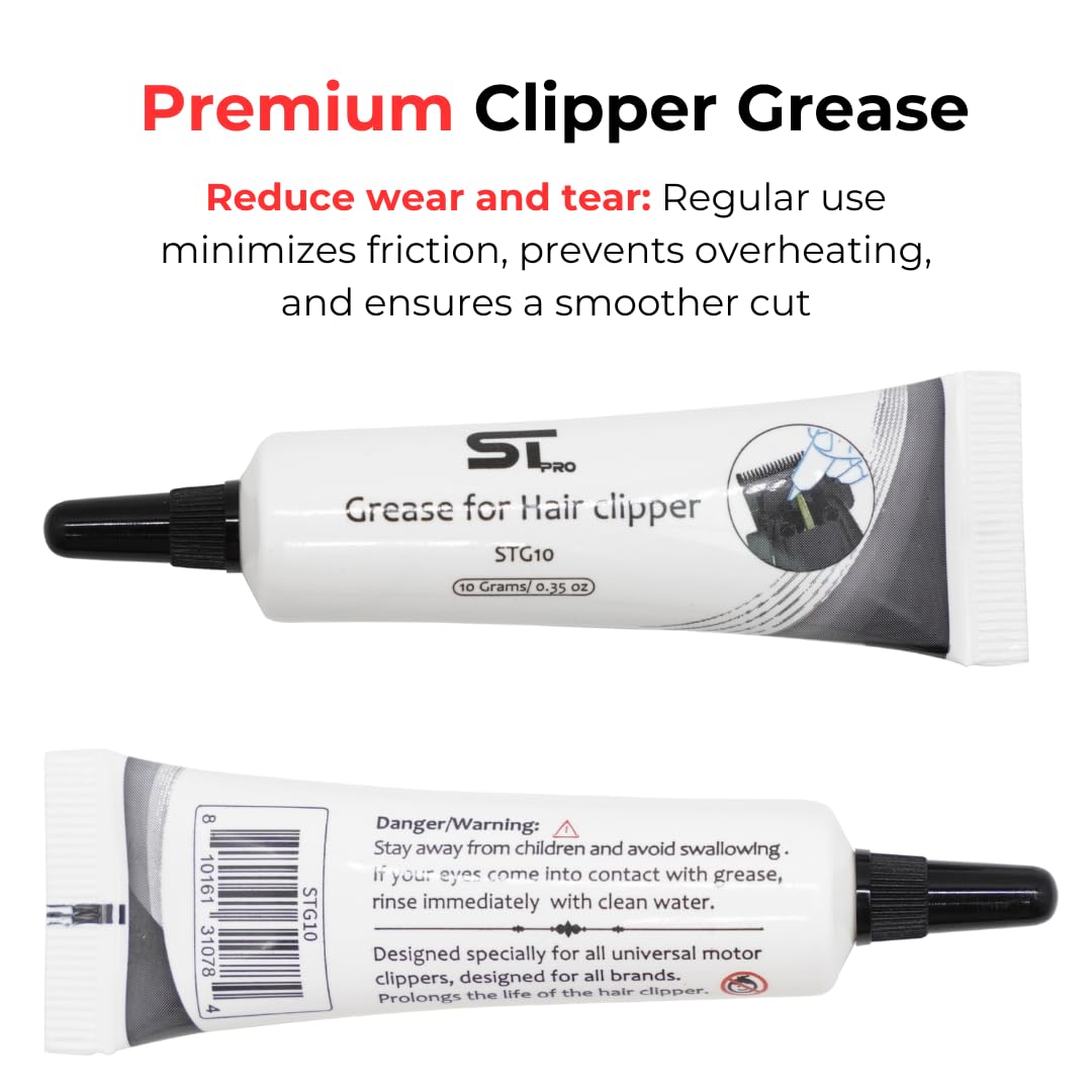 White Smoke Supreme Trimmer Premium Hair Clipper Lubricating Grease STG10 | 10 Grams Premium Lubrication for Peak Performance for Professional Clippers