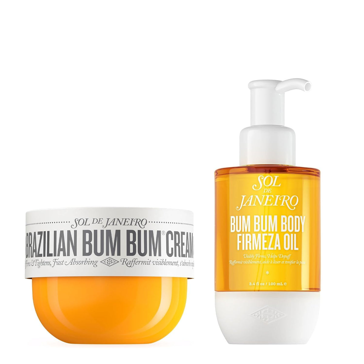 White Smoke Sol de Janeiro Bum Bum Cream and Firmeza Body Oil Bundle