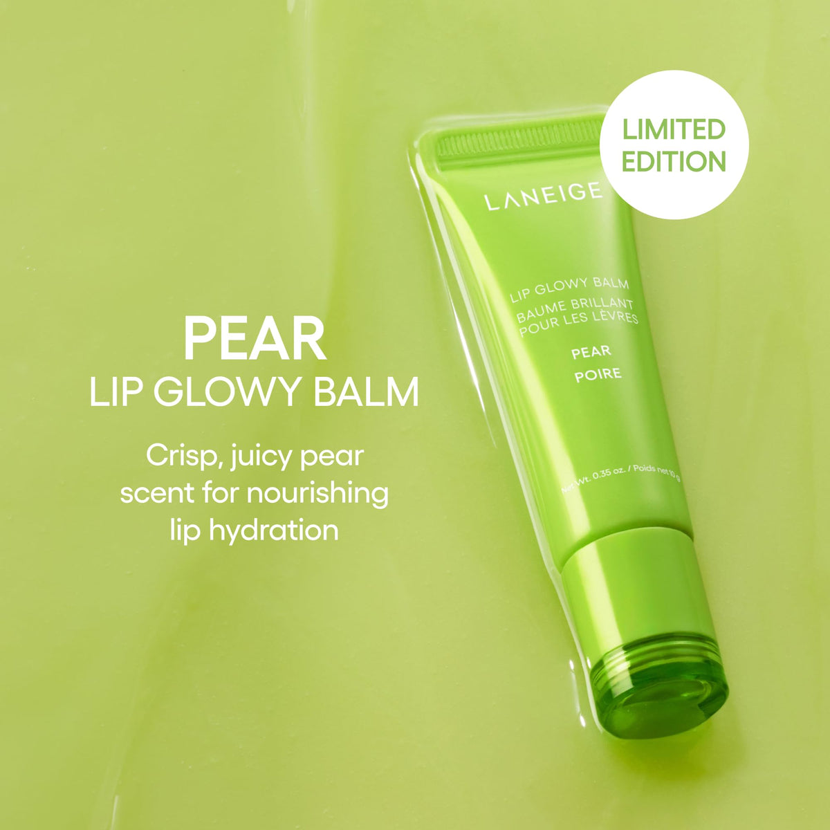Dark Khaki LANEIGE Lip Glowy Balm: Sheer Tinted Lip Treatment Balm Tube