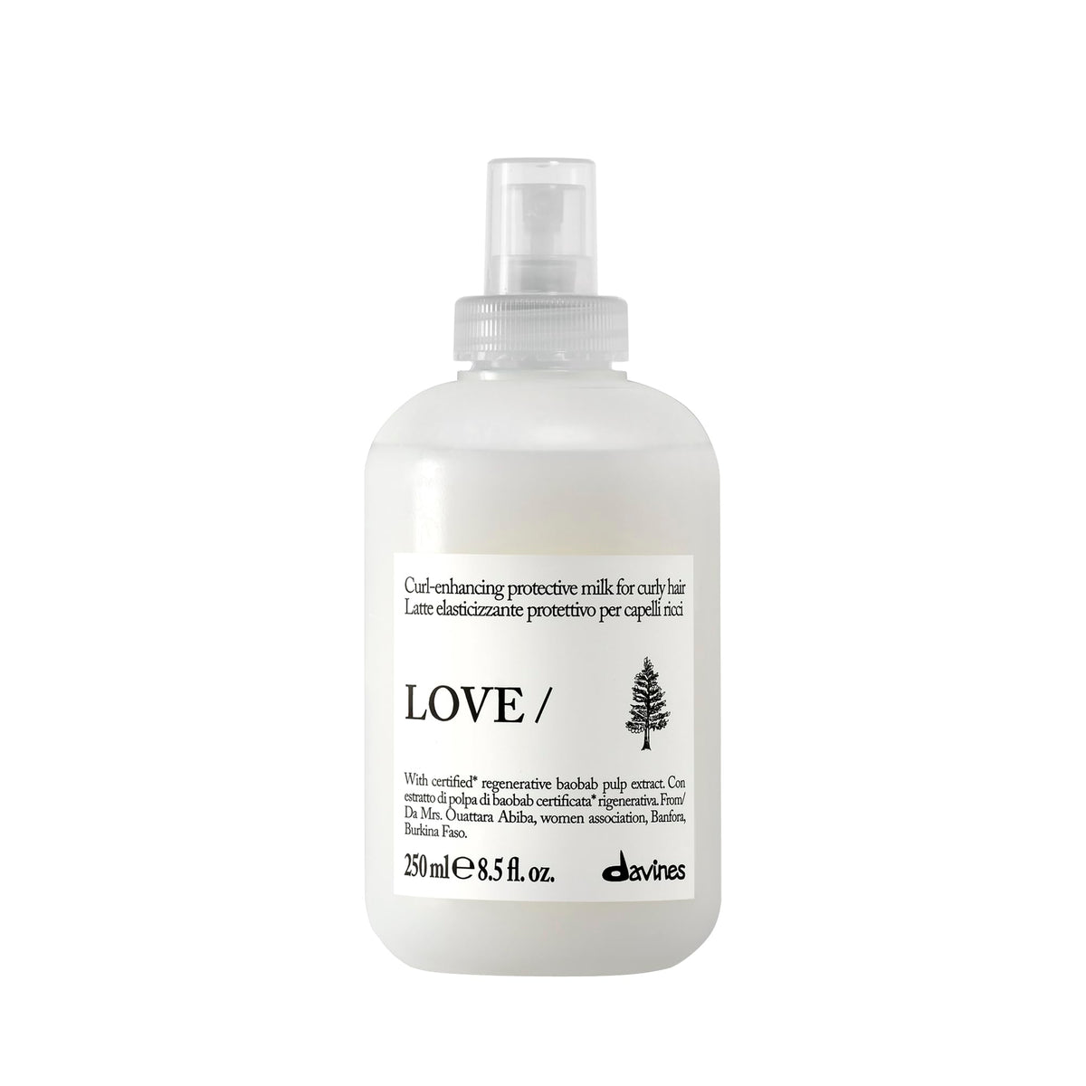 White Smoke Davines LOVE CURL/Enhancing Milk To Shield, Prime, Style And Refresh Curls