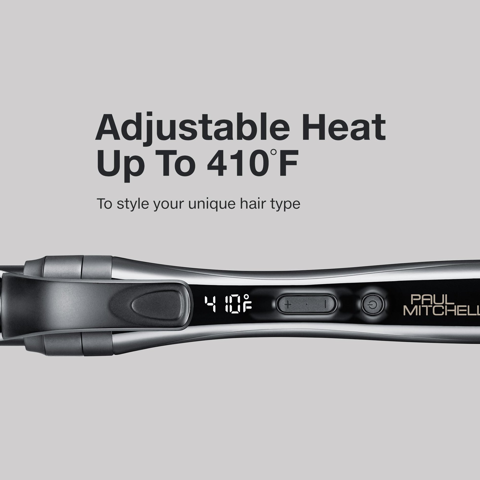 Gray Paul Mitchell Clipped 3-in-1 Ceramic Interchangeable Curling Iron, 3 Clip Barrels for Multiple Hairstyles